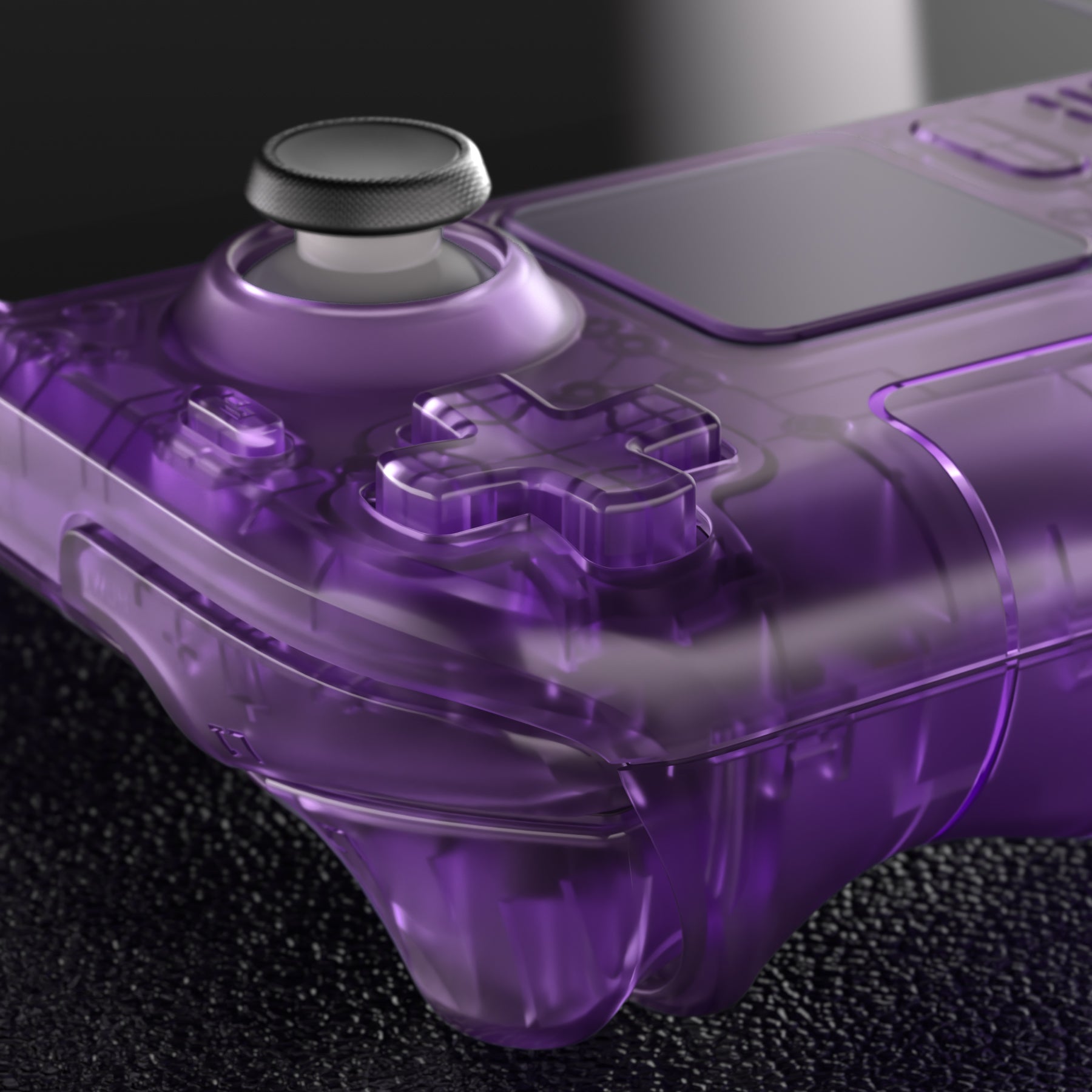 eXtremeRate Custom Full Set Shell with Buttons for Steam Deck LCD - Clear Atomic Purple Replacement Case | Gaming Accessories for Steam Deck LCD Model | Perfect for DIY Modding & Console Protection