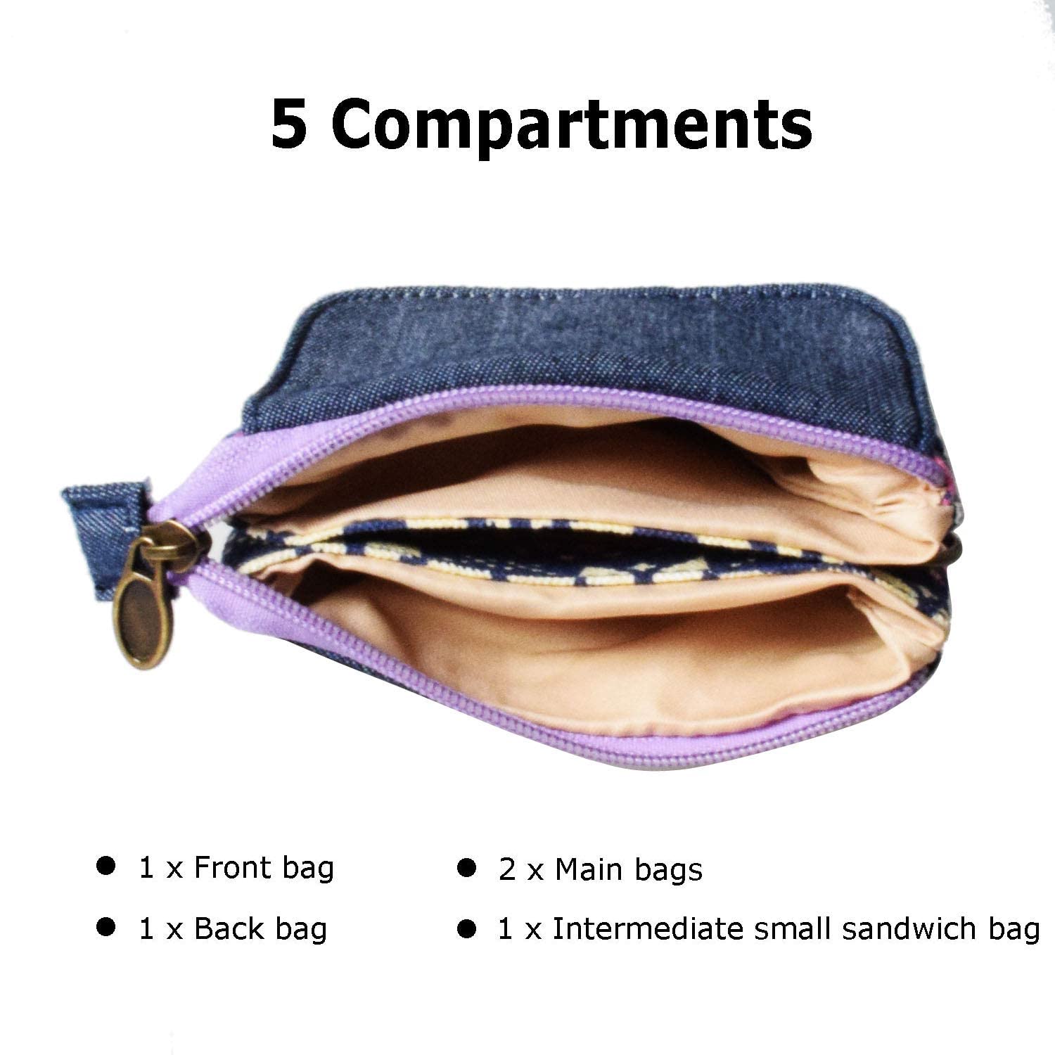 Stylish Leaf Pattern Canvas Crossbody Phone Purse - Lightweight Small Wallet Bag for Women & Girls | Perfect for Daily Use, Travel, Shopping & Outdoor Activities
