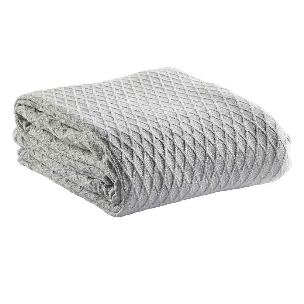 Premium Gosford Silver 100% Cotton Blanket - Super King Size | Ultra Soft & Breathable Bedding for All Seasons | Perfect for Master Bedroom, Guest Room, or Cozy Living Room Lounging