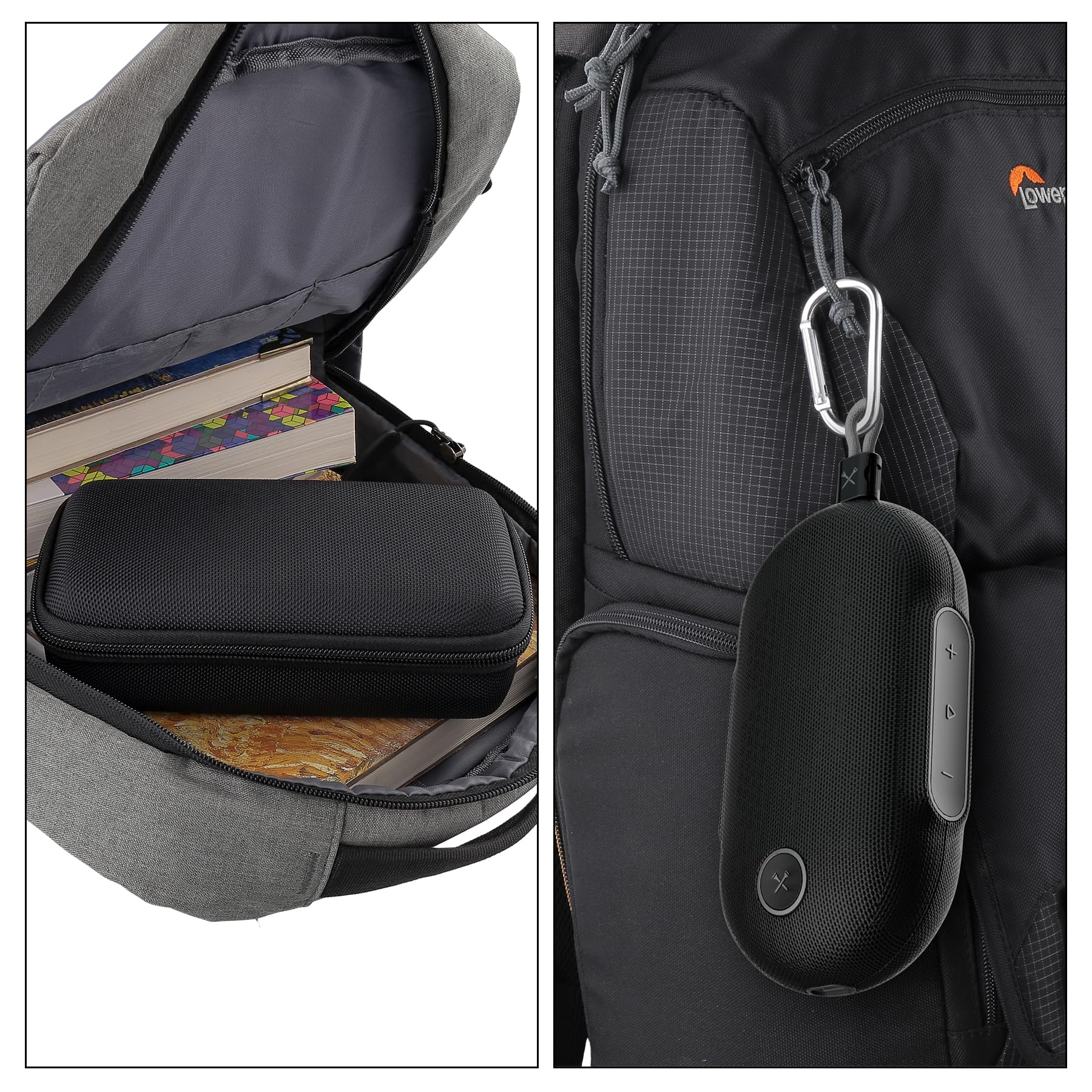 CO2CREA Hard Protective Case for Blue Tees Golf Player Go GPS Speaker - Durable Travel Carrying Case with Carabiner Clip | Perfect for Golf, Travel, Outdoor Activities & Electronic Accessories Storage
