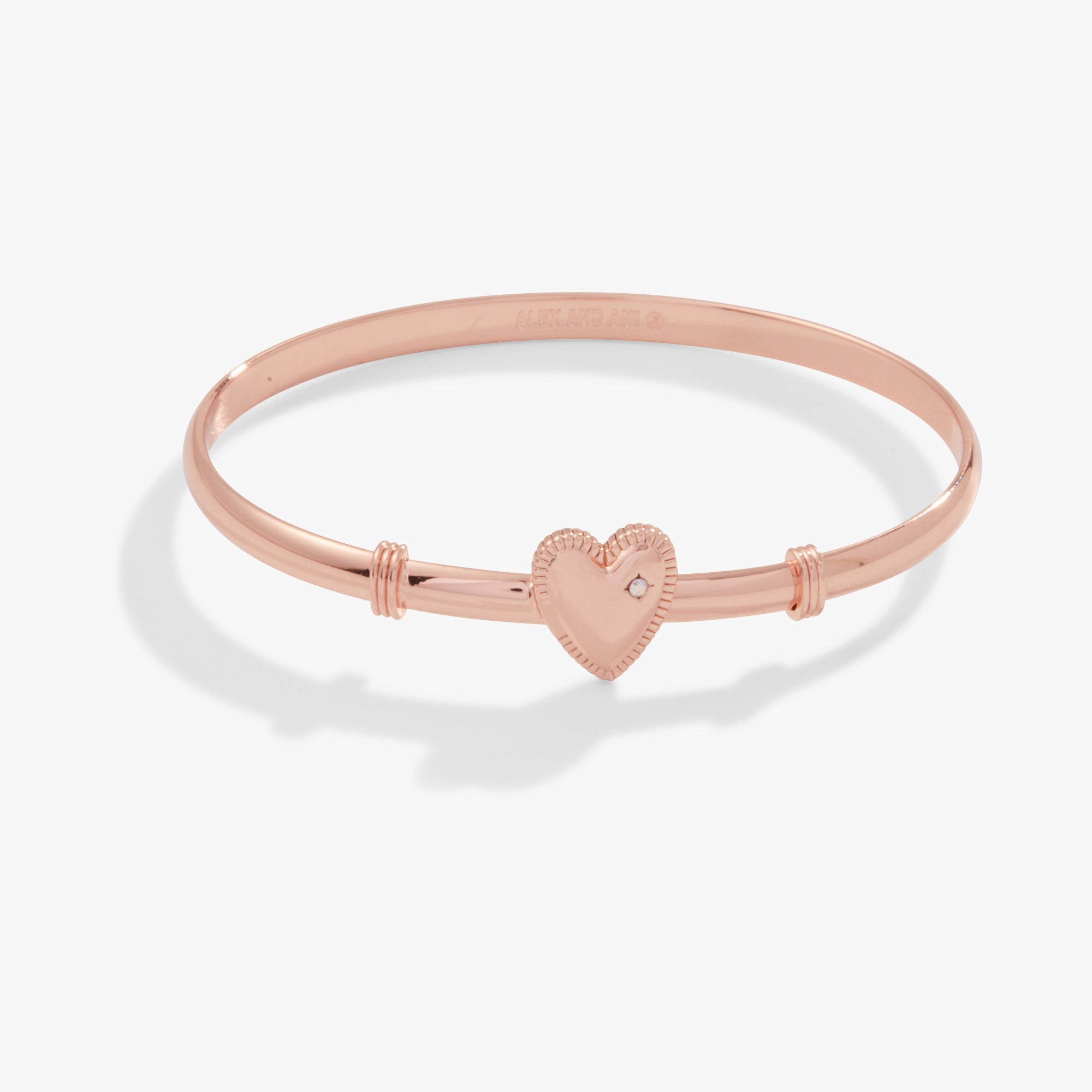 Heart Clip Bangle Bracelet - Adjustable Silver-Tone Cuff Bracelet for Women | Perfect for Valentine's Day, Anniversary Gifts & Everyday Wear
