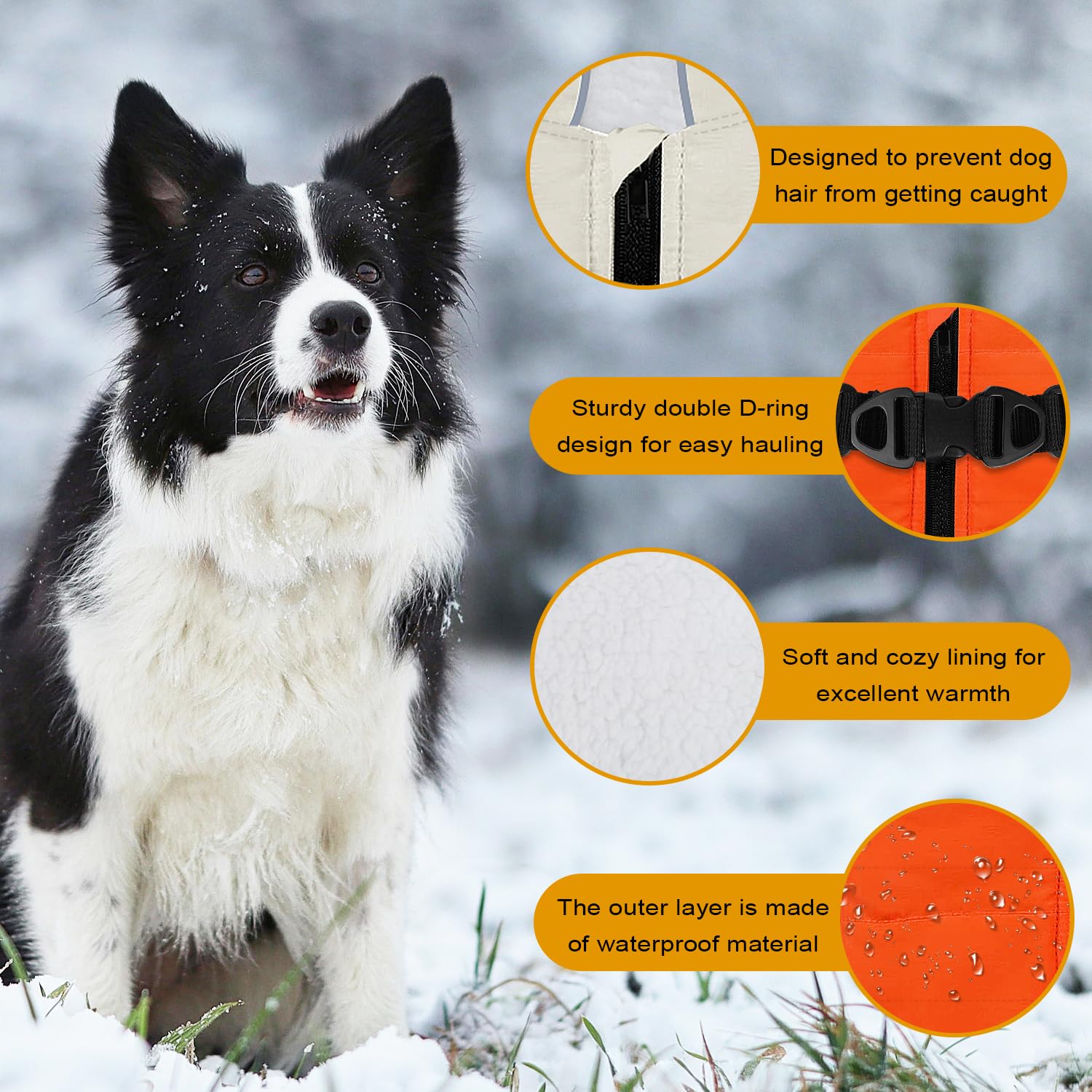 Waterproof Winter Dog Coat with Built-in Harness & Reflective Stripes - Warm Cold Weather Jacket for Small & Medium Dogs (Green, L) - Perfect for Snowy Walks & Outdoor Adventures