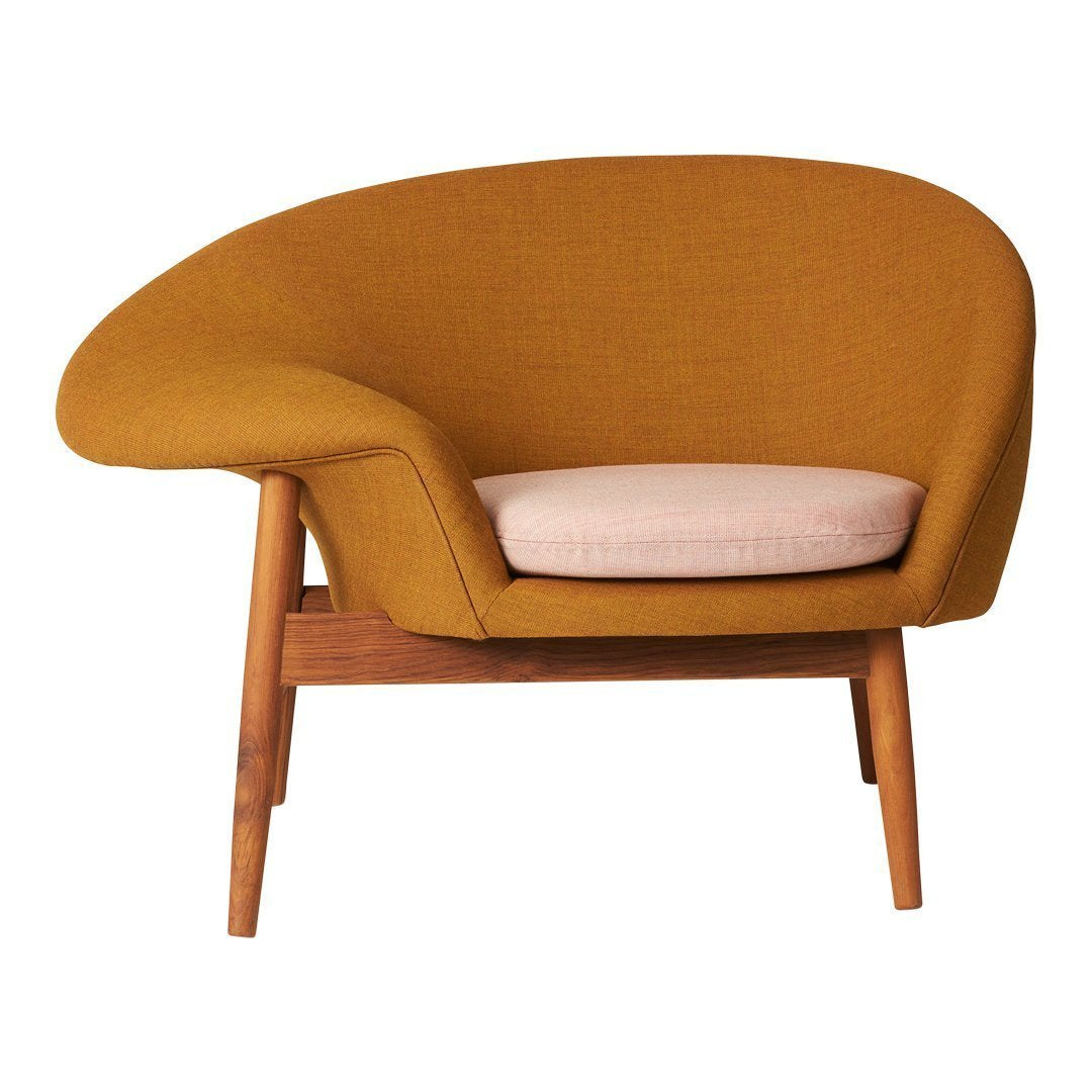 Hans Olsen Fried Egg Chair - Mid Century Modern Lounge Chair with Ottoman, Warm Nordic Design for Living Room, Bedroom & Office - Cozy Reading Nook & Conversation Piece