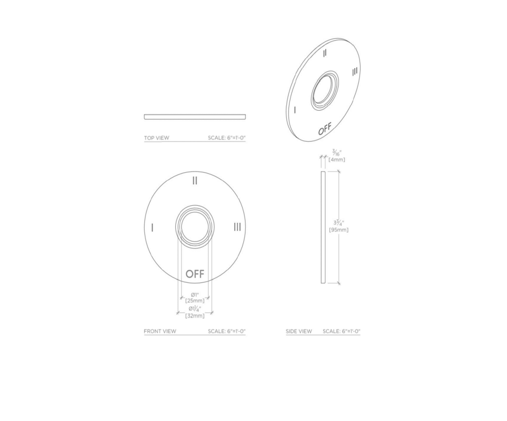 Chrome Universal Roman Numeral Three-Way Thermostatic Diverter Valve Trim for Bathroom & Shower - Perfect for Modern Home Plumbing Systems