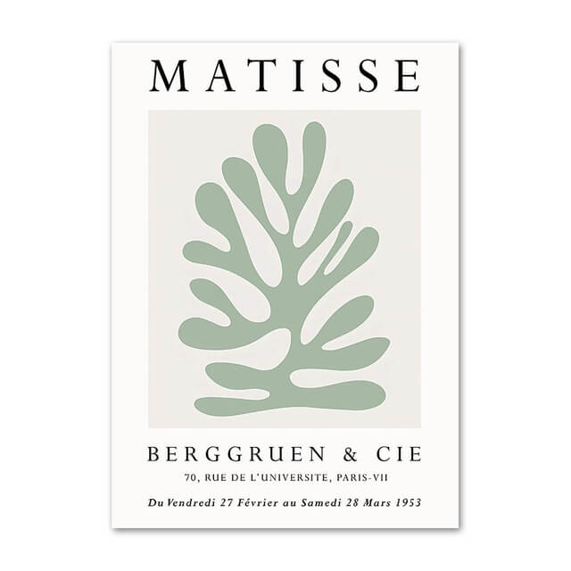 Sage Green Cut Out Canvas Posters - Modern Wall Art for Living Room, Bedroom & Office Decor