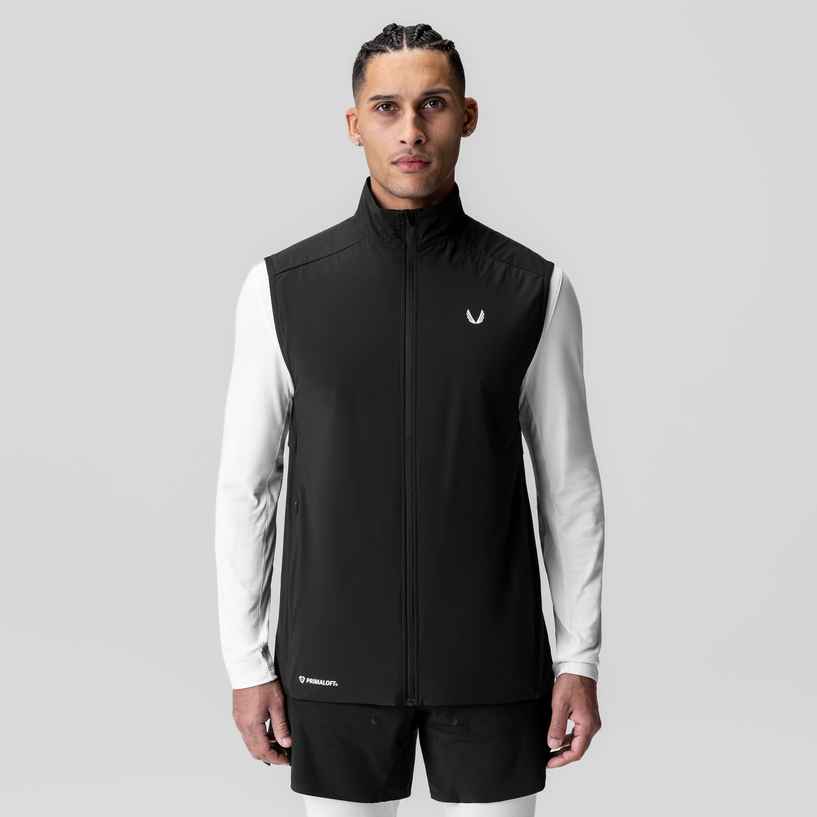 Aerotex™ PrimaLoft® Running Vest for Men & Women - Lightweight Insulated Jacket for Outdoor Jogging, Hiking & Cold Weather Activities - Black