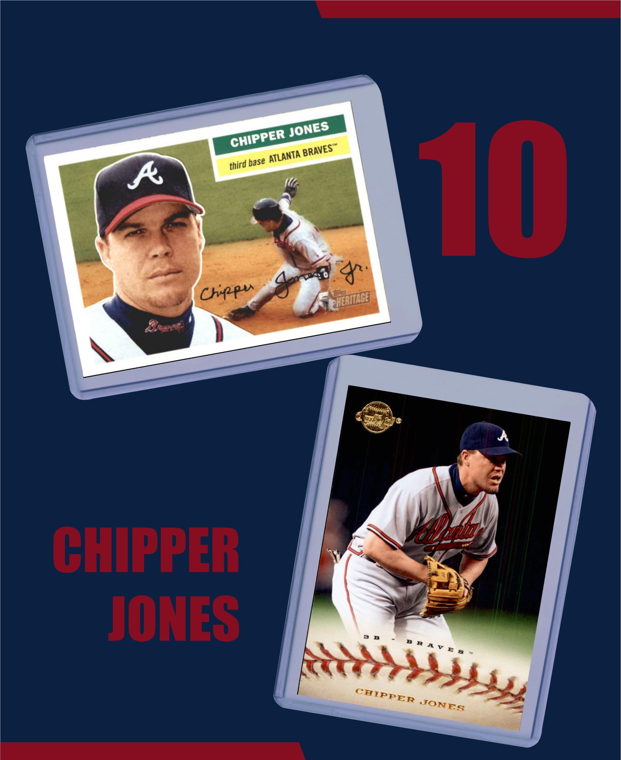 Chipper Jones Atlanta Braves Baseball Cards (5-Pack) - Perfect for Collectors, Fans & Gifts - Great for Sports Memorabilia Collections & Baseball Enthusiasts