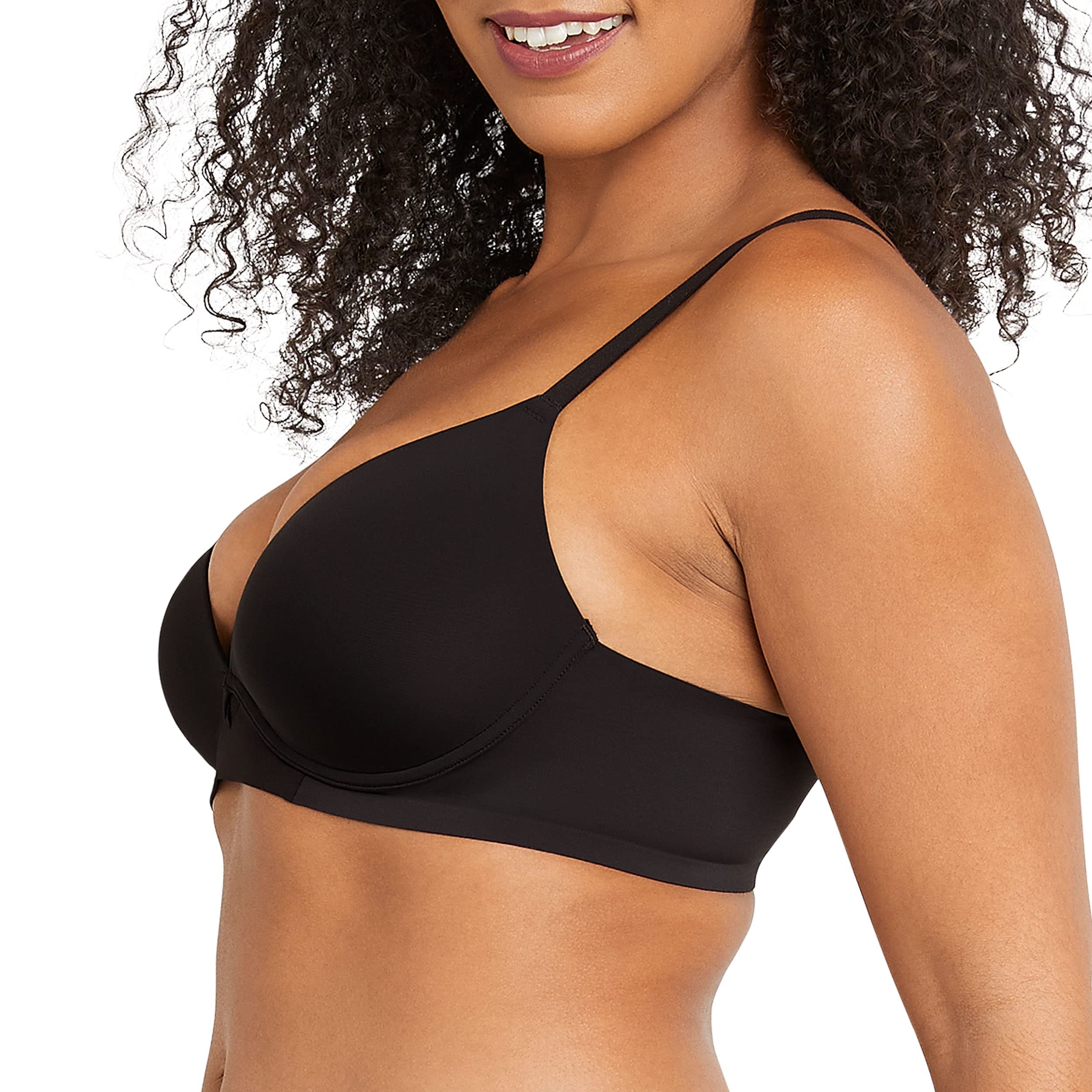 Maidenform Women's One Fab Fit Wireless Demi Bra - Comfortable T-Shirt Bra for Everyday Wear, Workouts & Lounge