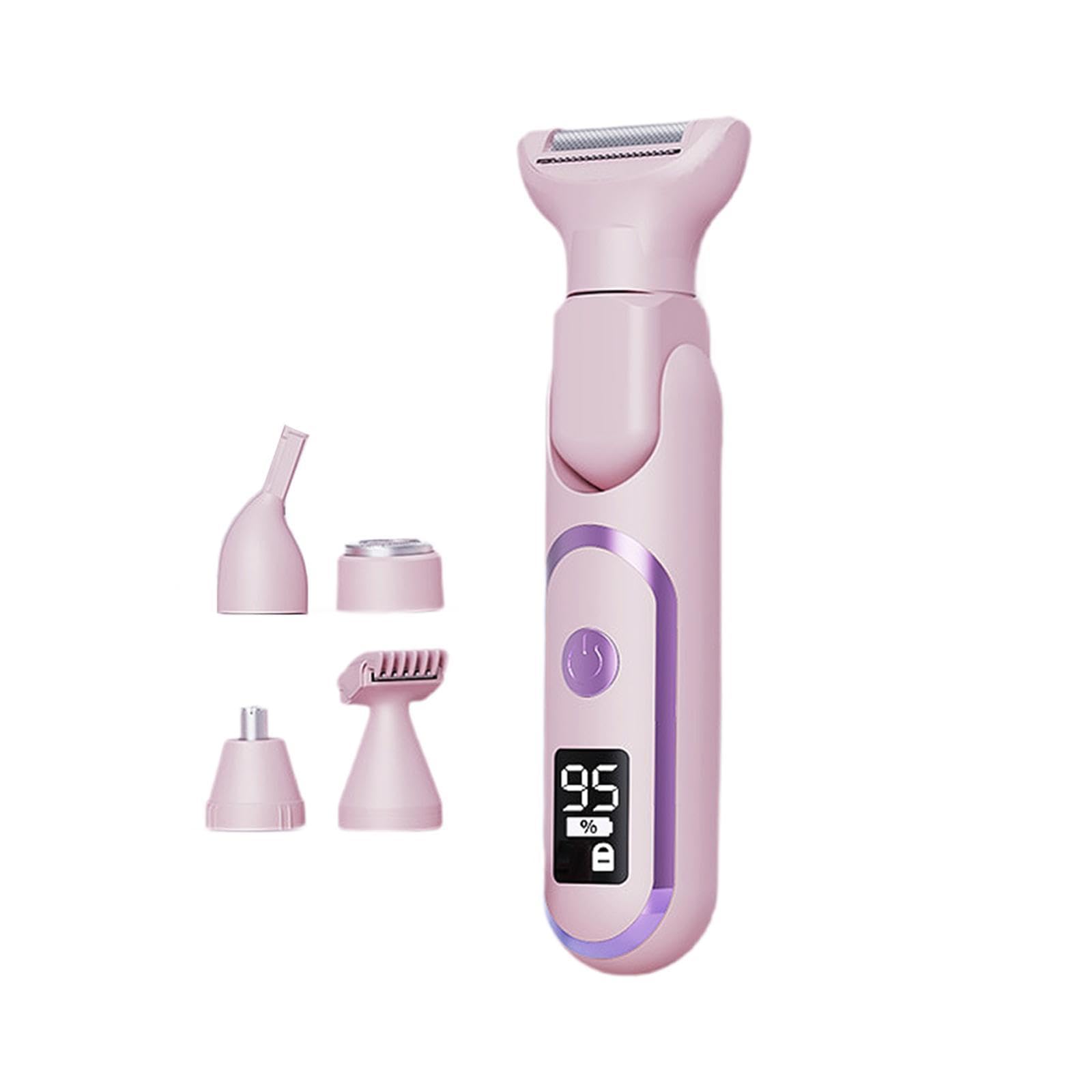 Best Women's Electric Shaver & Bikini Trimmer - Cordless USB Rechargeable Body Hair Groomer for Legs, Arms & Bikini Area - Smooth Skin Beauty Tool (Pink) | Perfect for Travel, Gym & Home Use