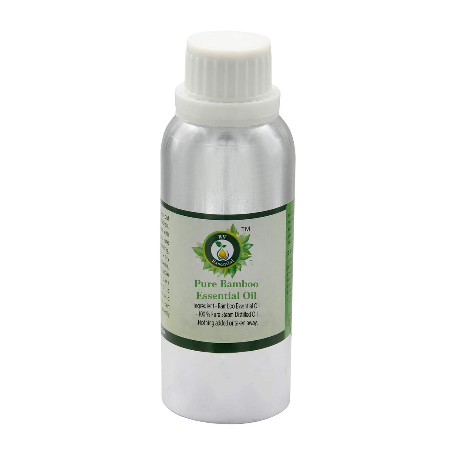 **Pure Natural Bamboo Essential Oil - 100% Steam Distilled for Hair, Massage, Diffuser & Body Care (42oz/1250ml) by R V Essential | Aromatherapy, Relaxation & Skin Hydration**