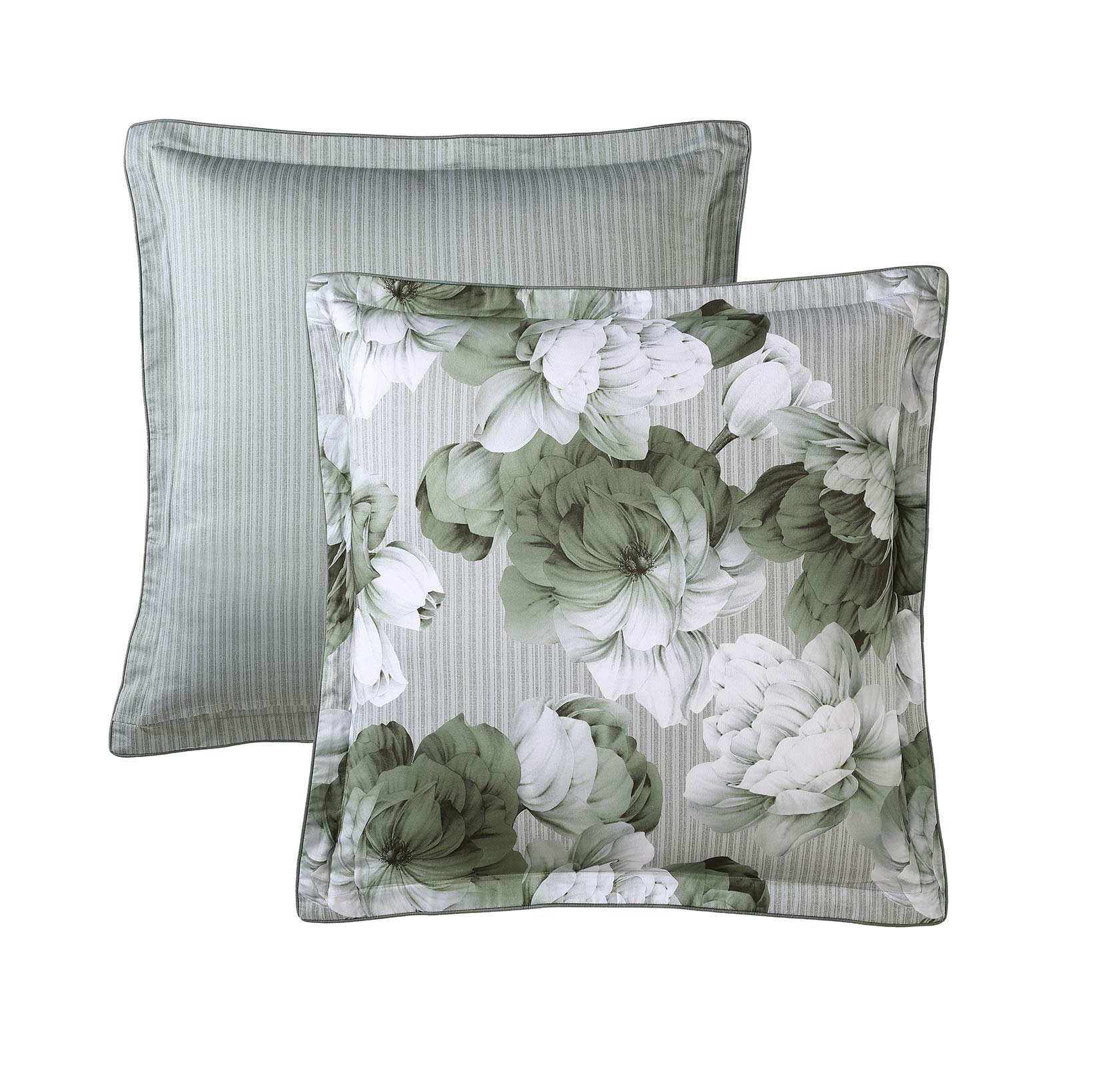 Hailey Sage European Pillowcase - Premium 100% Cotton Luxury Bedding Set for Home Decor | Soft & Breathable Pillow Cover for Master Bedroom, Guest Room & Hotel Use