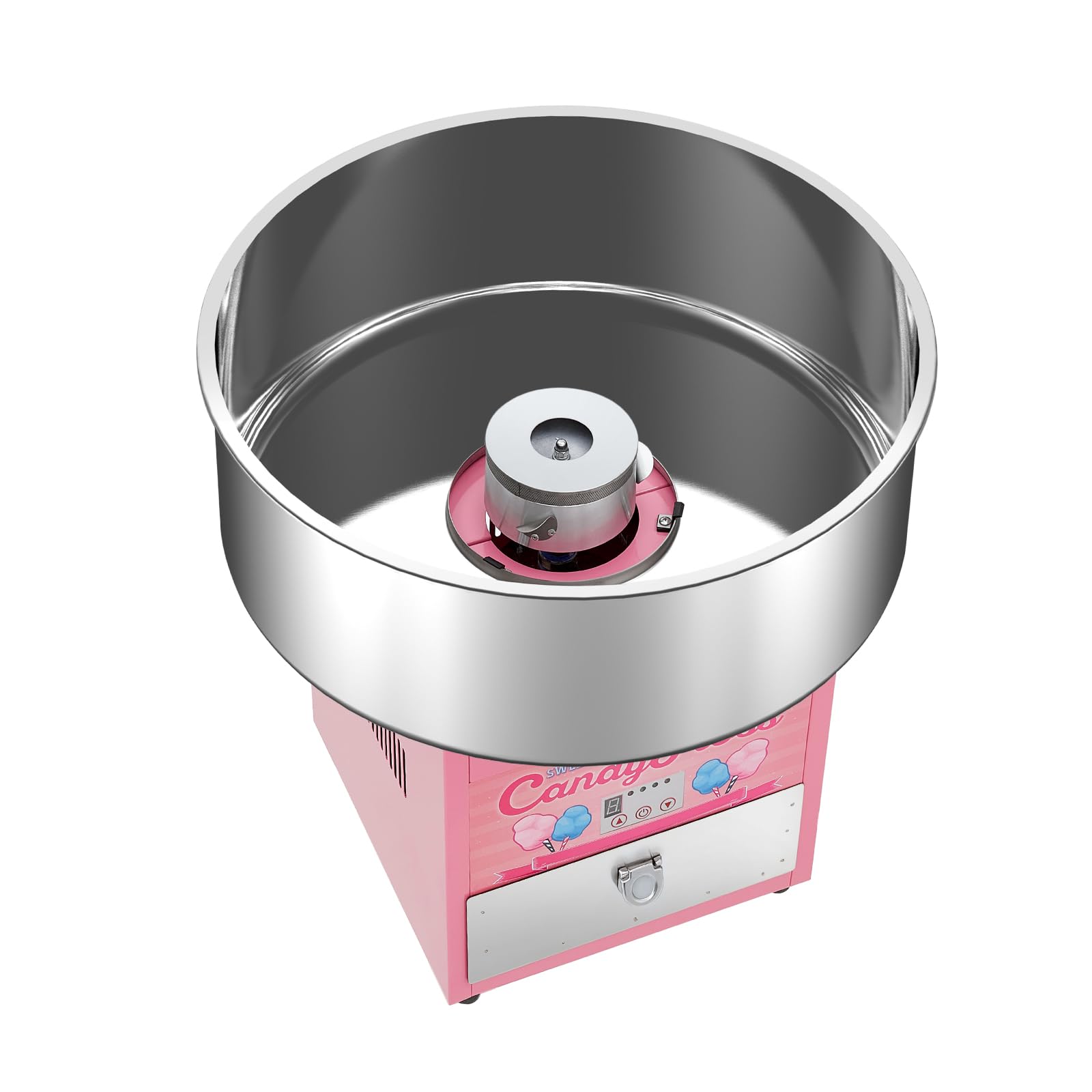 Commercial Cotton Candy Machine 20 Inch - 1200W Electric Candy Floss Maker with Removable Stainless Steel Bowl & Storage Drawer for DIY, Parties, Carnivals, Christmas Gifts - Perfect for Home, Events, Fairs, and Birthday Celebrations