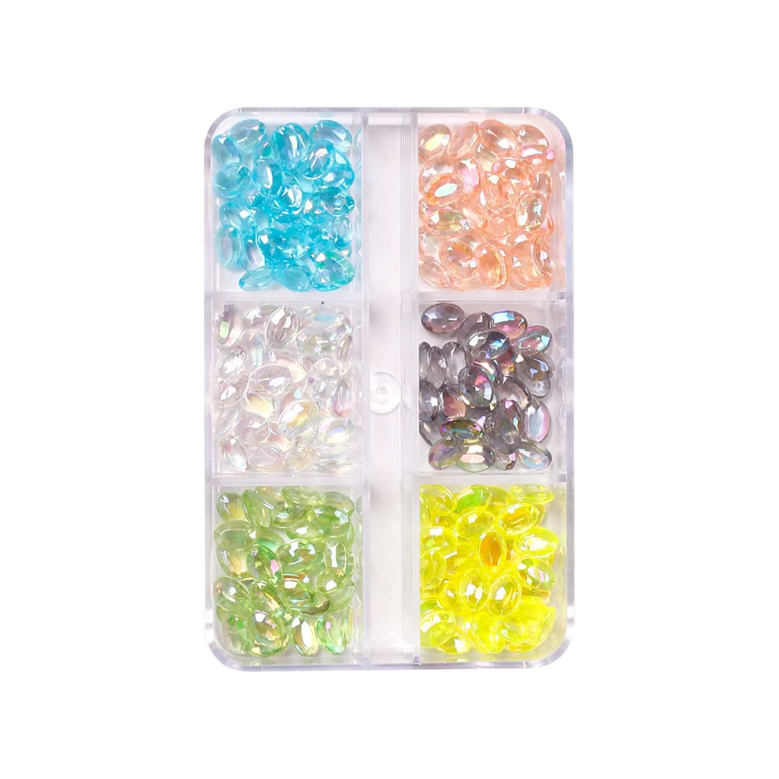 Pink & Blue Mixed Color Nail Rhinestones Crystals - Multi-Shaped Glass Gems for Nail Art DIY, Jewelry Making & Crafts | Perfect for Manicures, Nail Decor & Fashion Accessories (One Size)