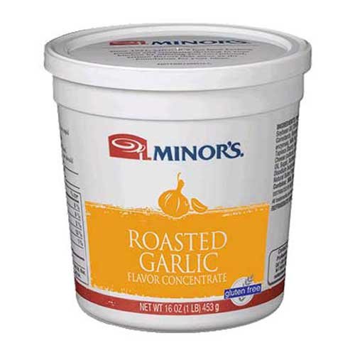 MINOR'S Roasted Garlic Flavor Concentrate - Gluten Free, 6 Pack (1 lb Each) - Perfect for Soups, Sauces & Marinades