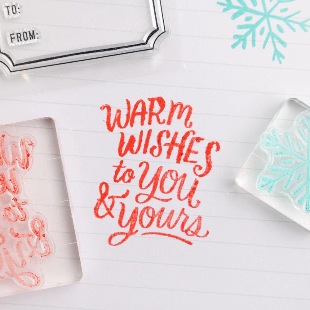 Crate Paper Mittens & Mist Stamp Set - Winter Scrapbooking Stamps for DIY Cards, Journals & Holiday Crafts