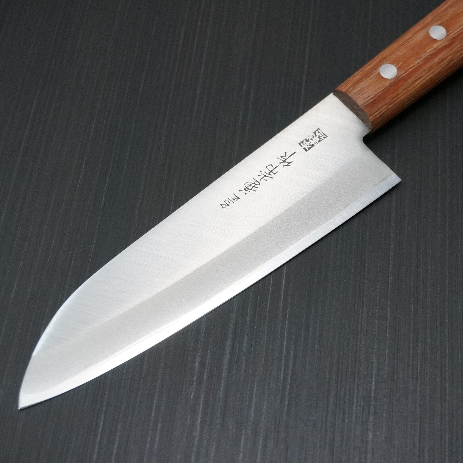 Premium Kanetsune Seki Japanese Santoku Knife - 165mm Carbon Clad Stainless Steel Blade - Perfect for Slicing, Dicing & Chopping Vegetables, Meat & Fish