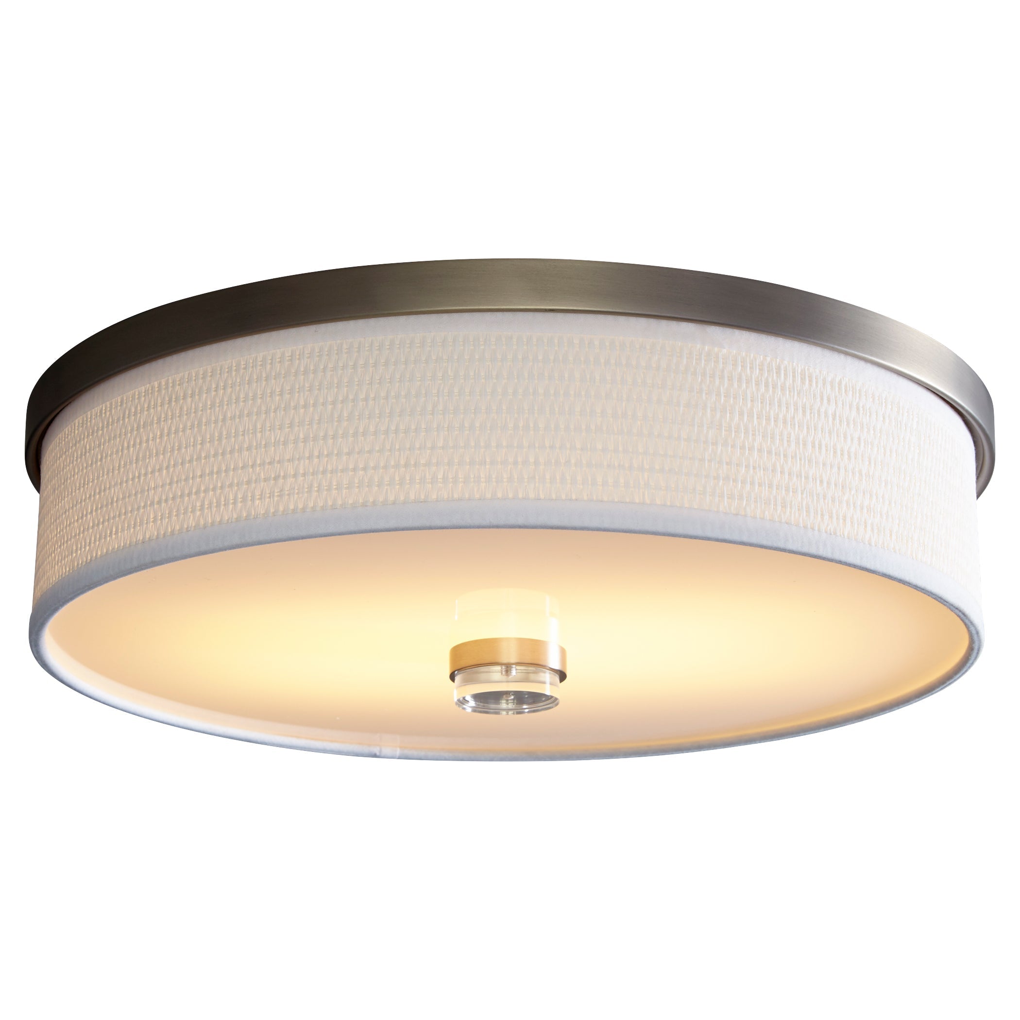 Oxygen Echo 3 694 24 Inch Modern Ceiling Light Fixture - Satin Nickel Finish with White Glass Shade | Perfect for Living Room, Bedroom & Dining Room Lighting
