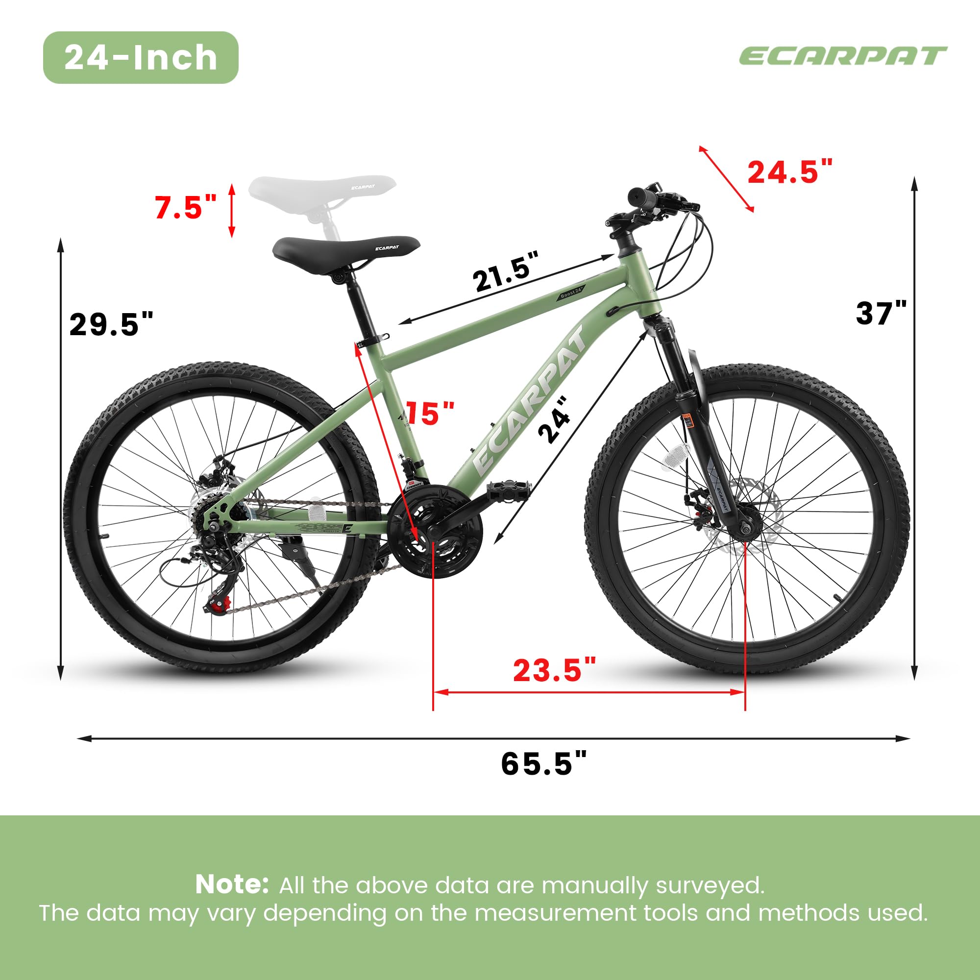 **20/24/26 Inch Kids Mountain Bike - 7/21 Speed Bicycle for Boys & Girls, Teens & Students - Perfect for School Commute, Birthday Gifts & Outdoor Adventures**