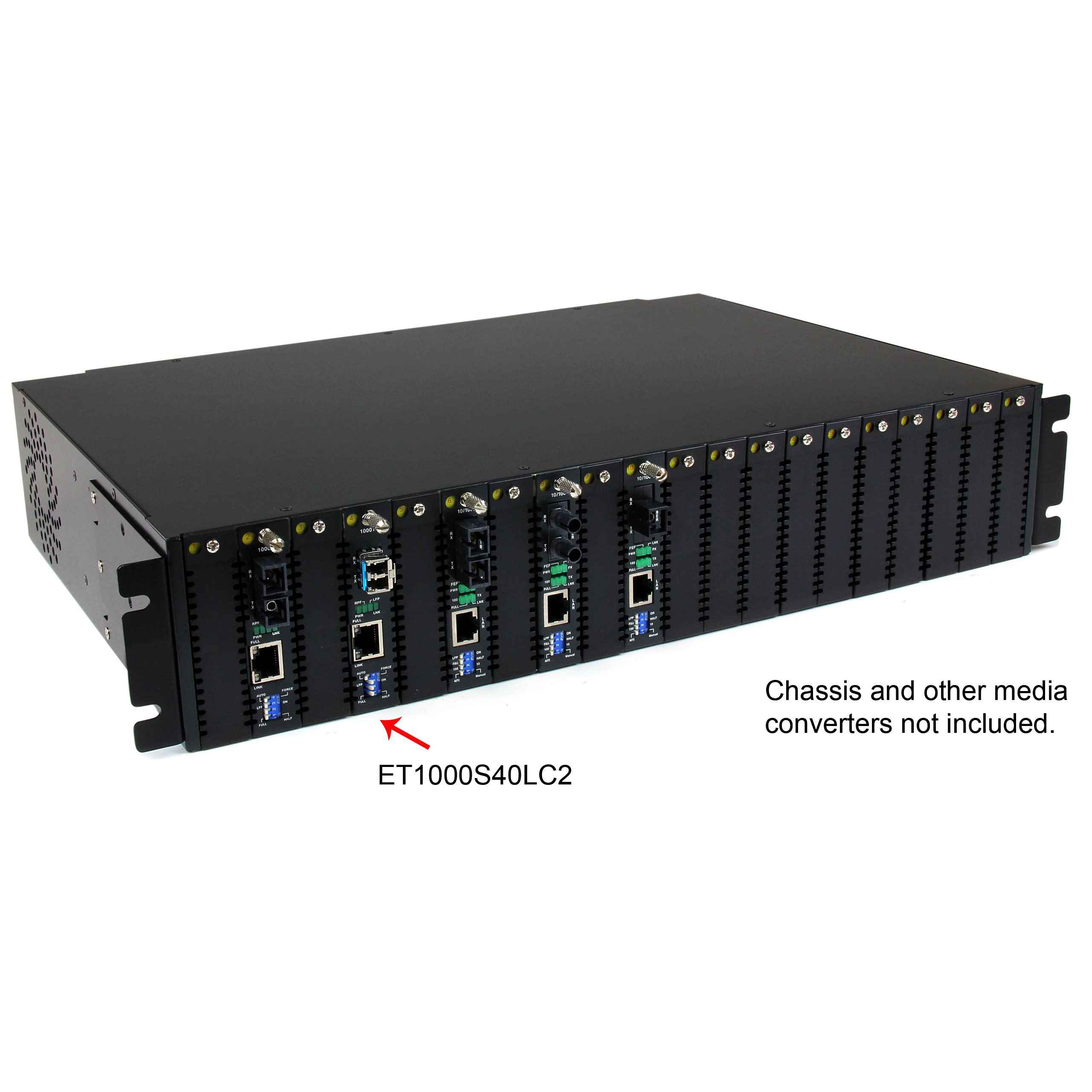 StarTech.com Single-Mode LC Fiber Media Converter - 10/100/1000 Gigabit Ethernet - 40km Range - 1310nm Wavelength - SFP Transceiver Included - TAA Compliant (ET1000S40LC2) | Ideal for Long-Distance Network Connections in Offices, Data Centers & Industrial Applications