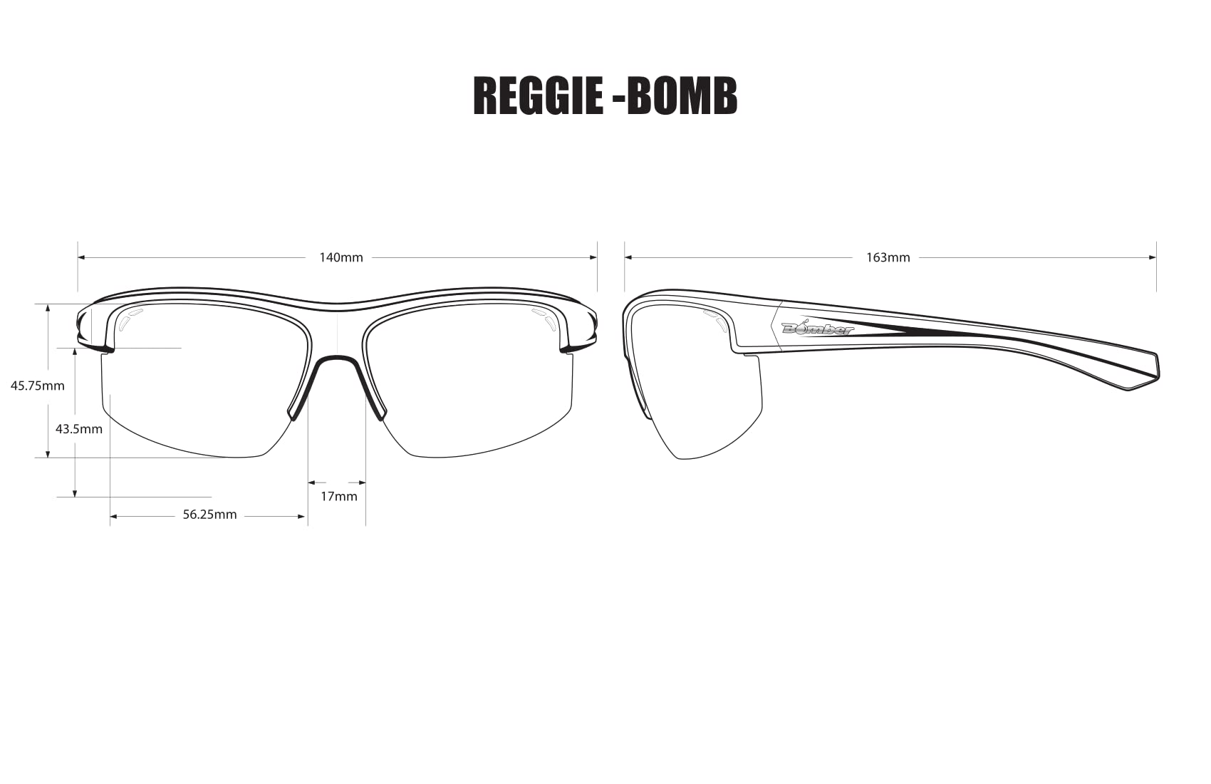 BOMBER Safety Sunglasses for Men - Polarized Z87.1 Compliant, Matte Black Frame with Ice Blue Mirror Lens, Non-Slip Foam Lining (RG111ICE) - Perfect for Construction, Cycling & Outdoor Sports