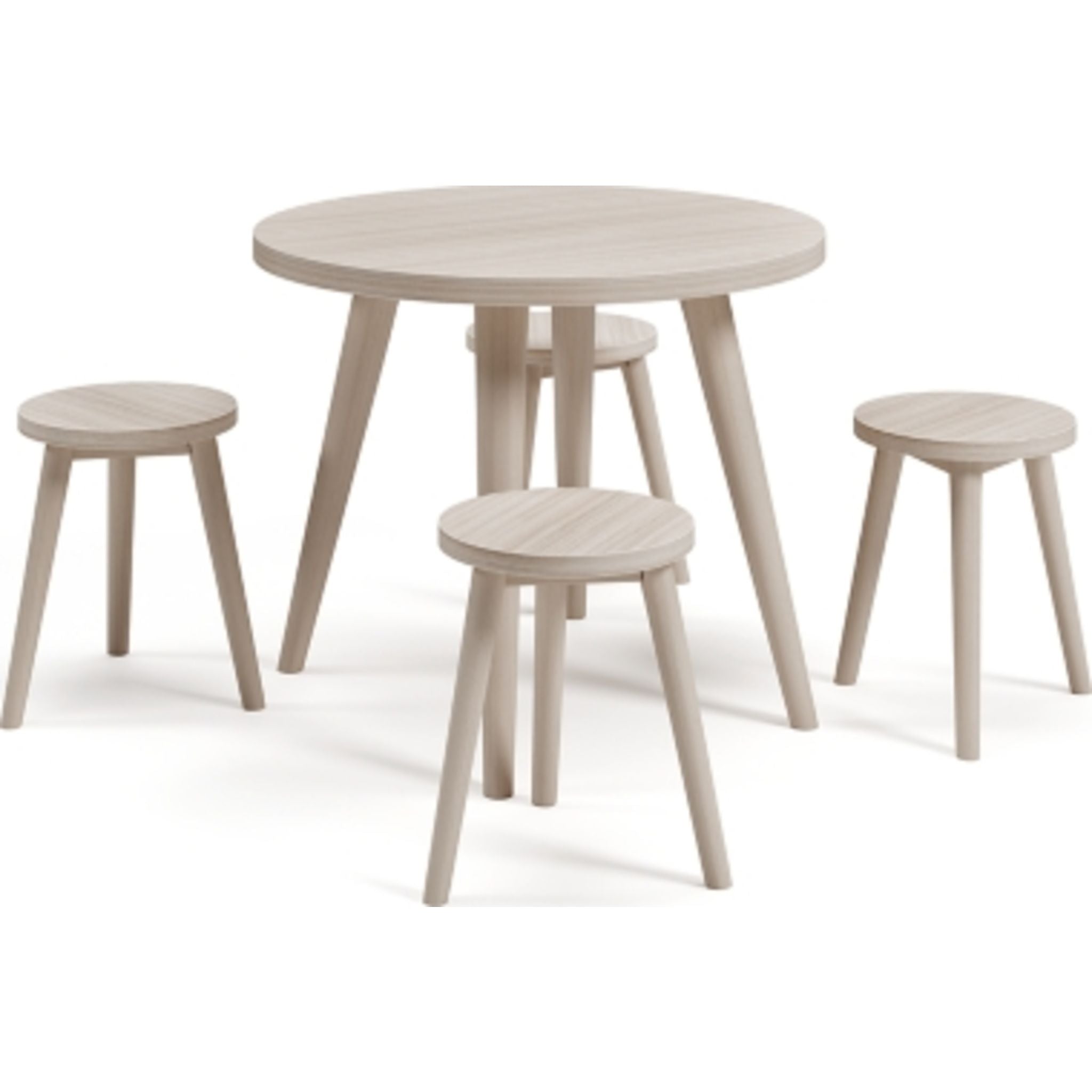 Blariden Kids Table and Chairs Set - Natural Wooden Children's Furniture for Playroom, Dining, and Learning Activities