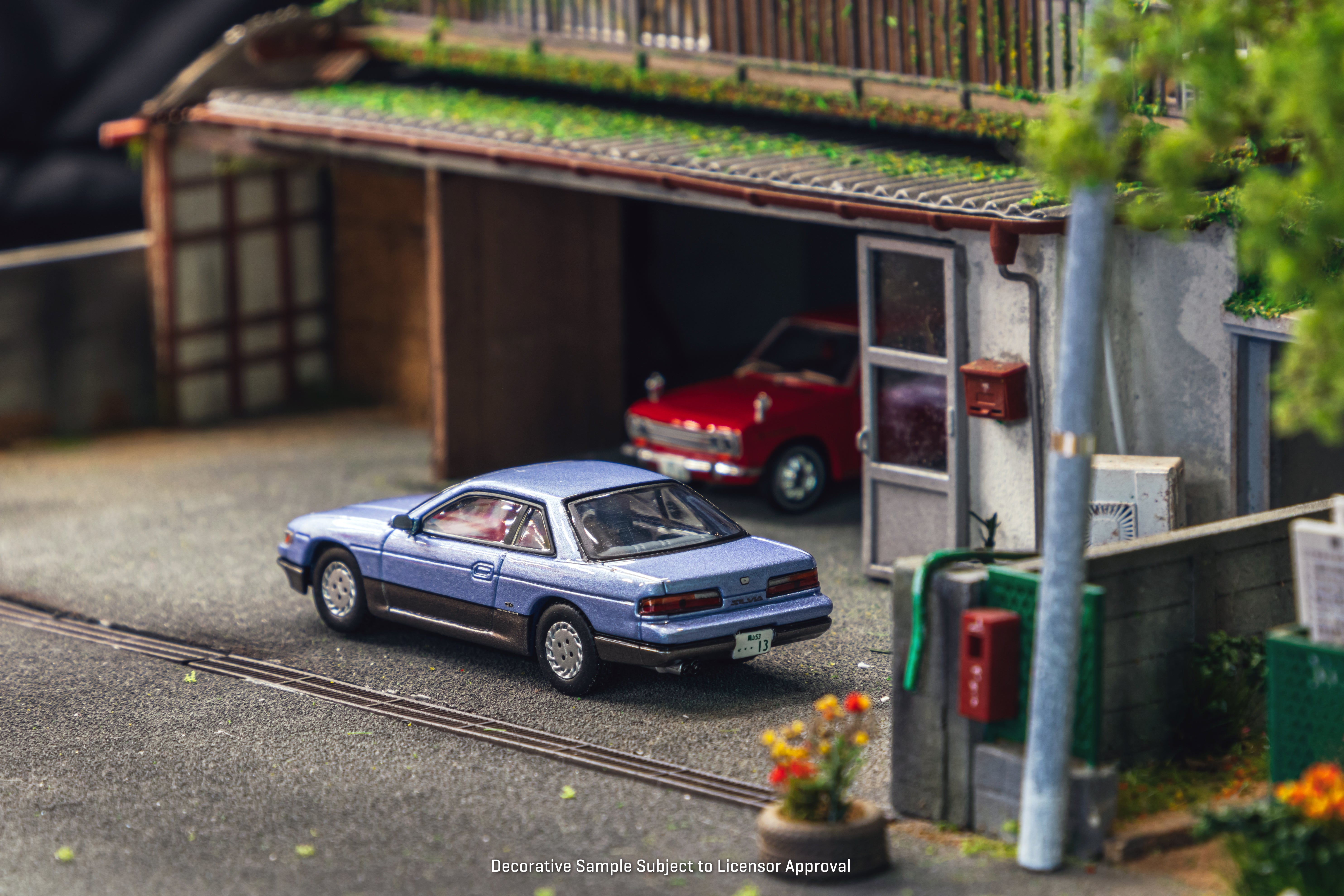J Collection 1/64 Scale Nissan Silvia S13 Diecast Model Car - Blue & Grey Color - GLOBAL64 Series - Perfect for Collectors, Display & Racing Enthusiasts