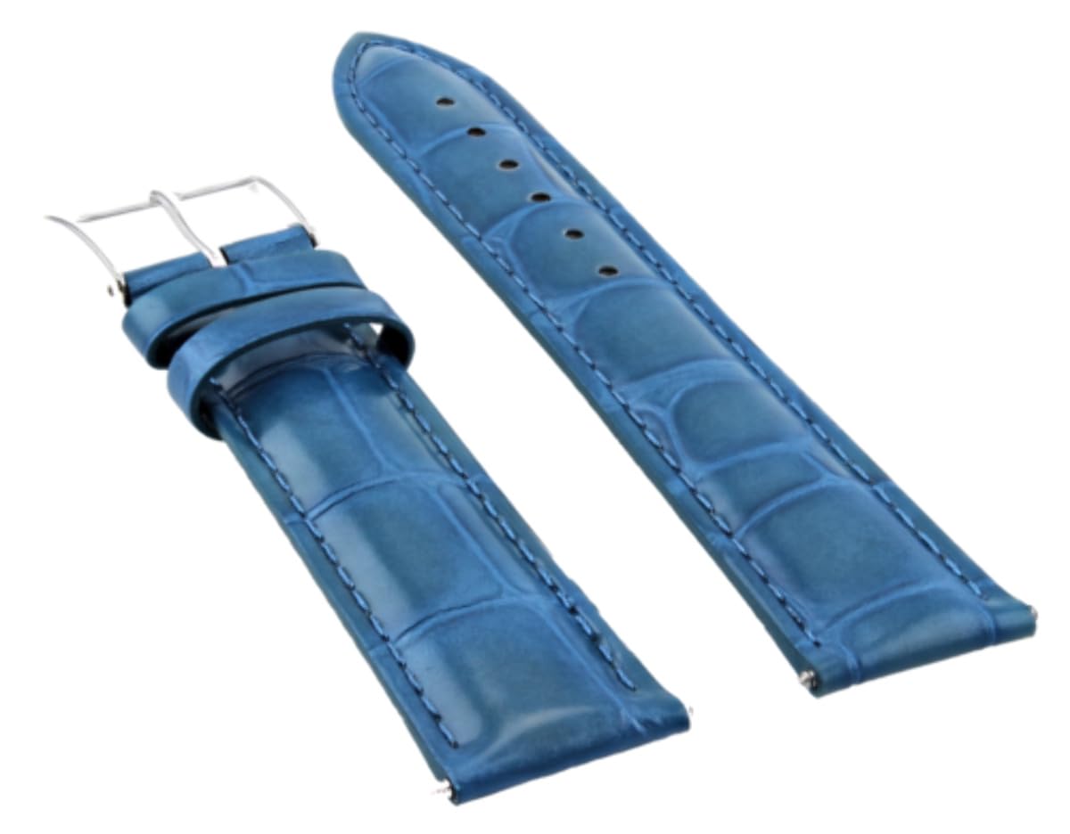 18mm Genuine Leather Watch Band Strap with Buckle - Compatible with Invicta Russian Diver Watches in Dark Blue | Replacement Strap for Men's & Women's Watches, Dress & Casual Wear
