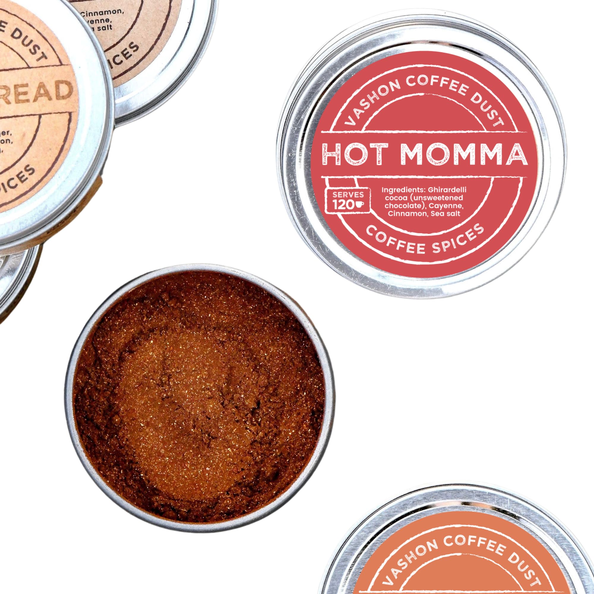 Hot Momma Coffee Dust - Premium Spice Blend for Coffee & Tea | Natural Cocoa, Cayenne, Cinnamon & Sea Salt | Sugar-Free, No Artificial Flavors | 120 Servings | Perfect Gift for Coffee Lovers | Great for Morning Brews, Afternoon Tea & Cozy Evenings