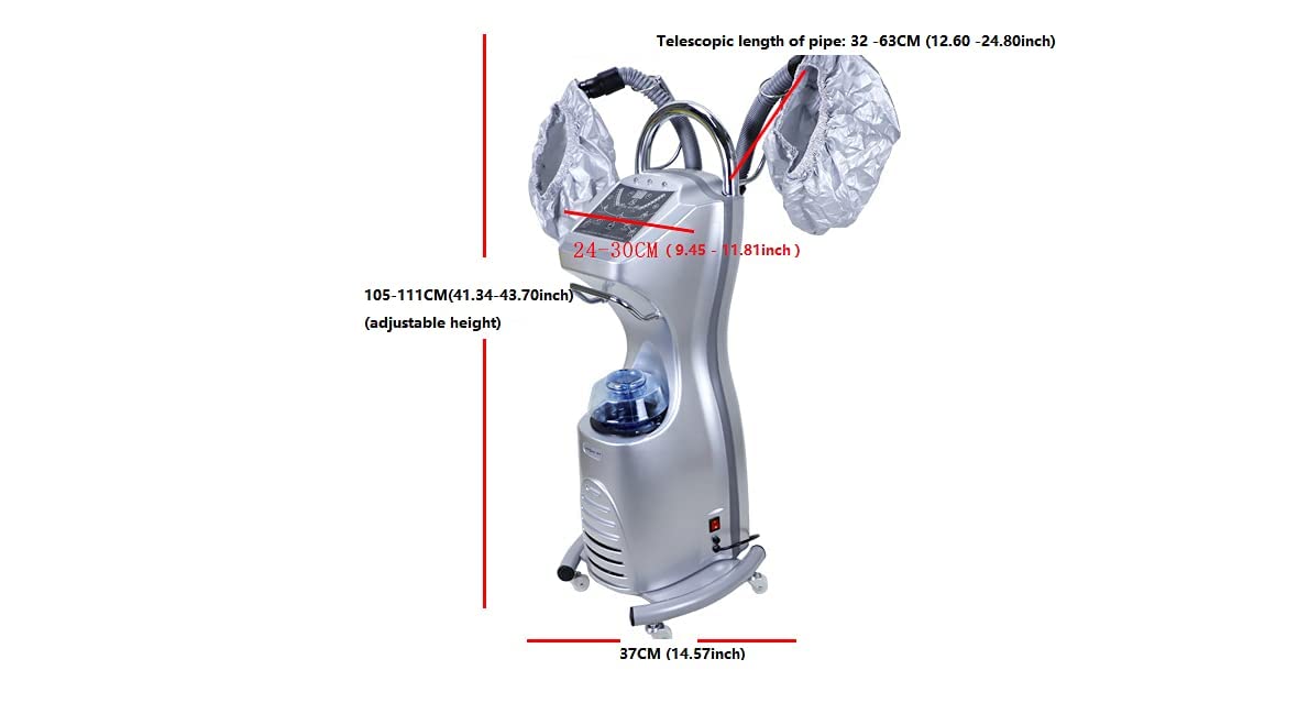7-in-1 Professional Hair Steamer Stand with Wheels - Salon Hair Dyeing, Perming & Oil Treatment Machine - Orbiting Hooded Dryer for SPA & Home Hair Care - Perfect for Salons, Beauty Parlors & At-Home Styling