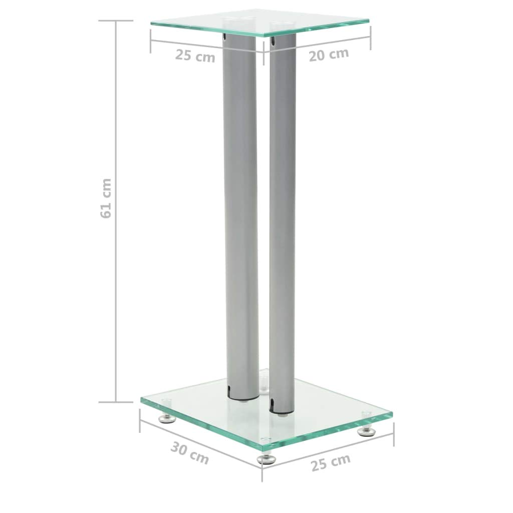 FAMIROSA Universal Studio Monitor Stands for Desk - Adjustable Speaker Stands for Hi-Fi Loudspeakers, Bookshelf & Computer Speakers (Pair) - Perfect for Home Studio, Gaming & Office Workspace