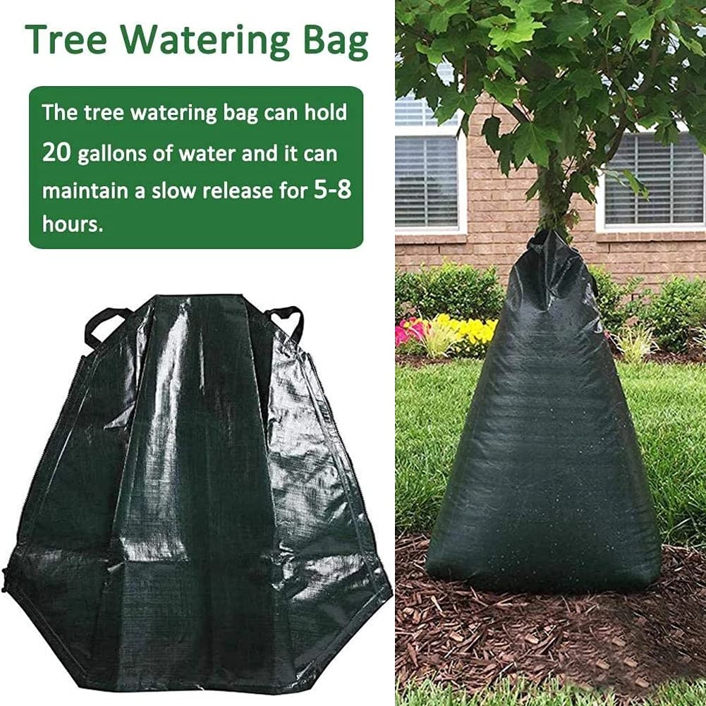 20 Gallon Tree Watering Bag - Slow Release Drip Irrigation System for Garden Plants | Reusable Hanging Dripper Bag for Agriculture & Landscaping (1 Pack) | Perfect for Trees, Shrubs & New Plantings