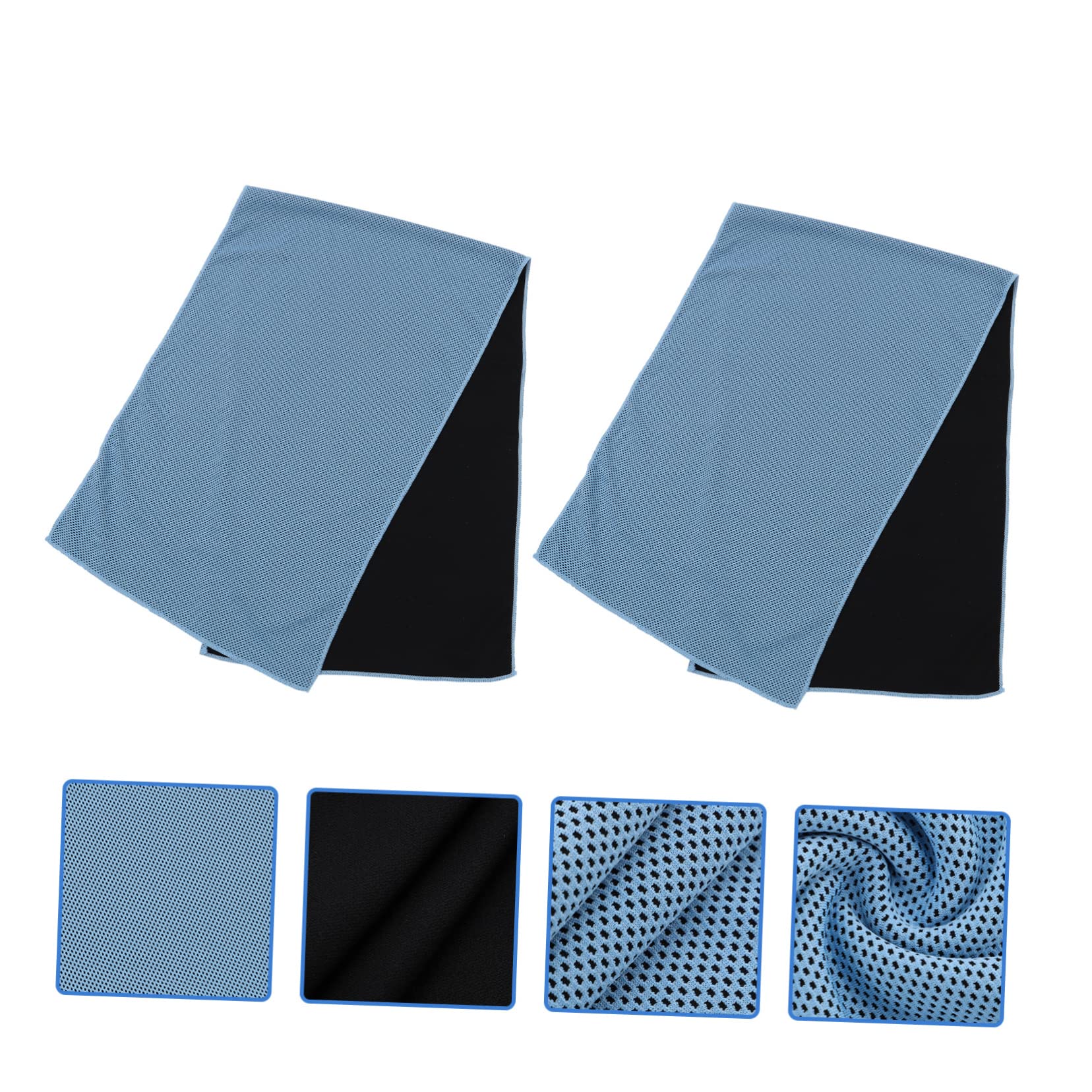 CORHAD 2-Pack Cooling Towels for Gym, Sports & Outdoor Activities - Ice Cold Neck Towel for Running, Swimming, Yoga & Workouts - Quick Dry Fiber Towel for Hot Weather & Exercise