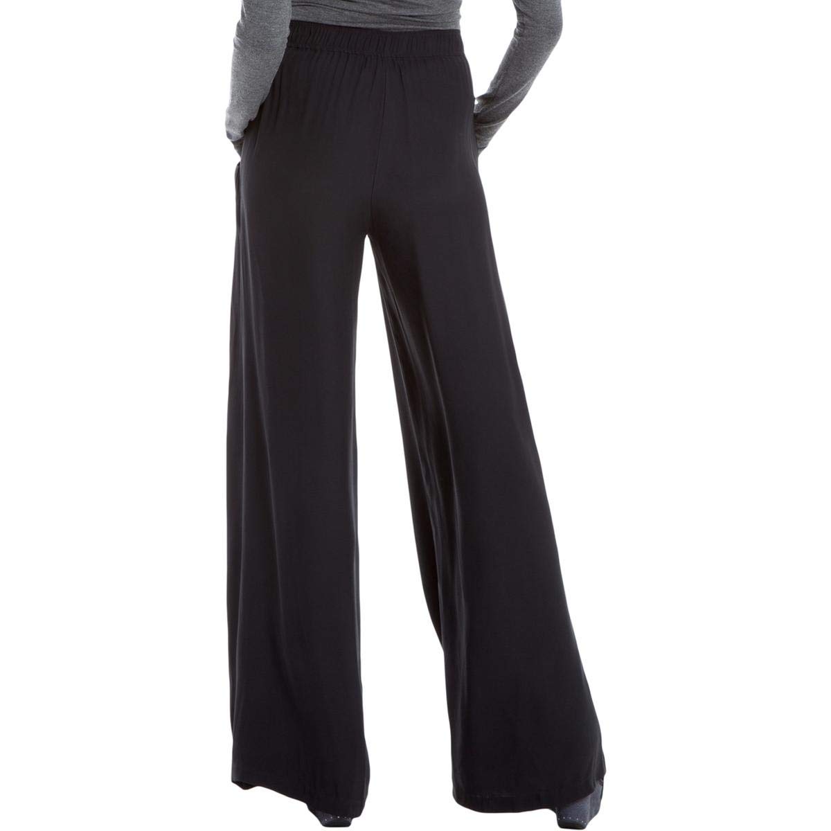 Max Studio London Women's Satin-Trim Wide Leg Dress Pants - Black XS | Formal Office Wear & Evening Outfits for Women