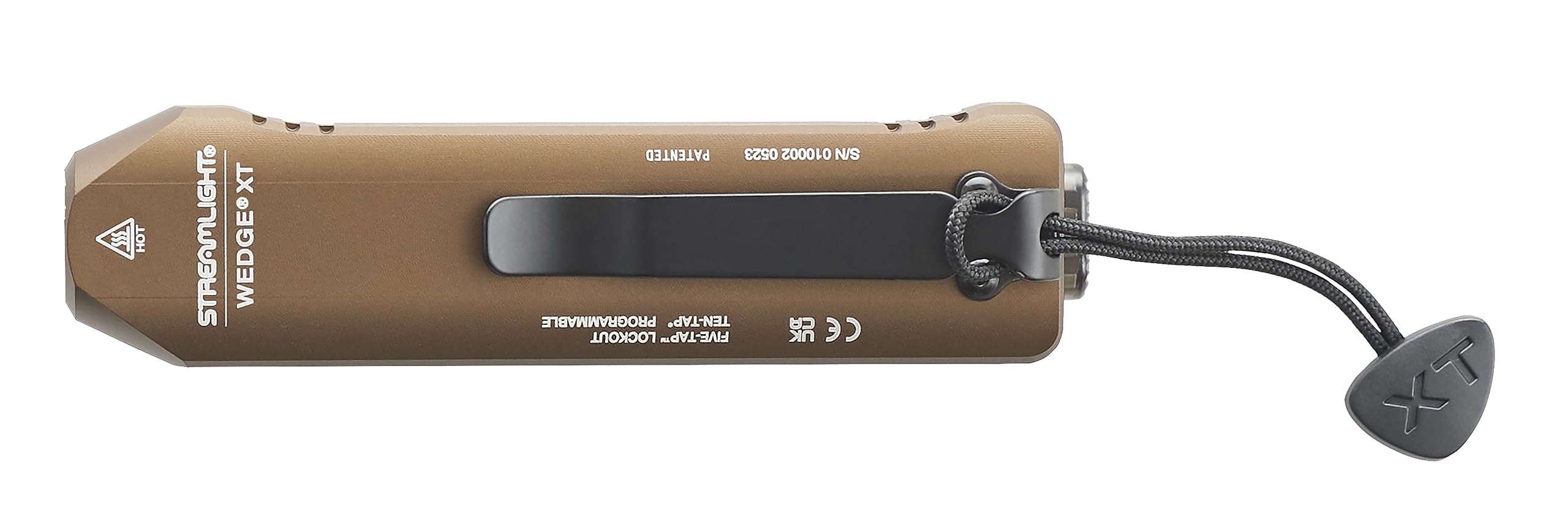 Streamlight 88813 Wedge XT 500-Lumen Ultra Slim EDC Flashlight with USB-C Charging & Pocket Lanyard - Coyote Color - Perfect for Everyday Carry, Outdoor Adventures & Emergency Preparedness