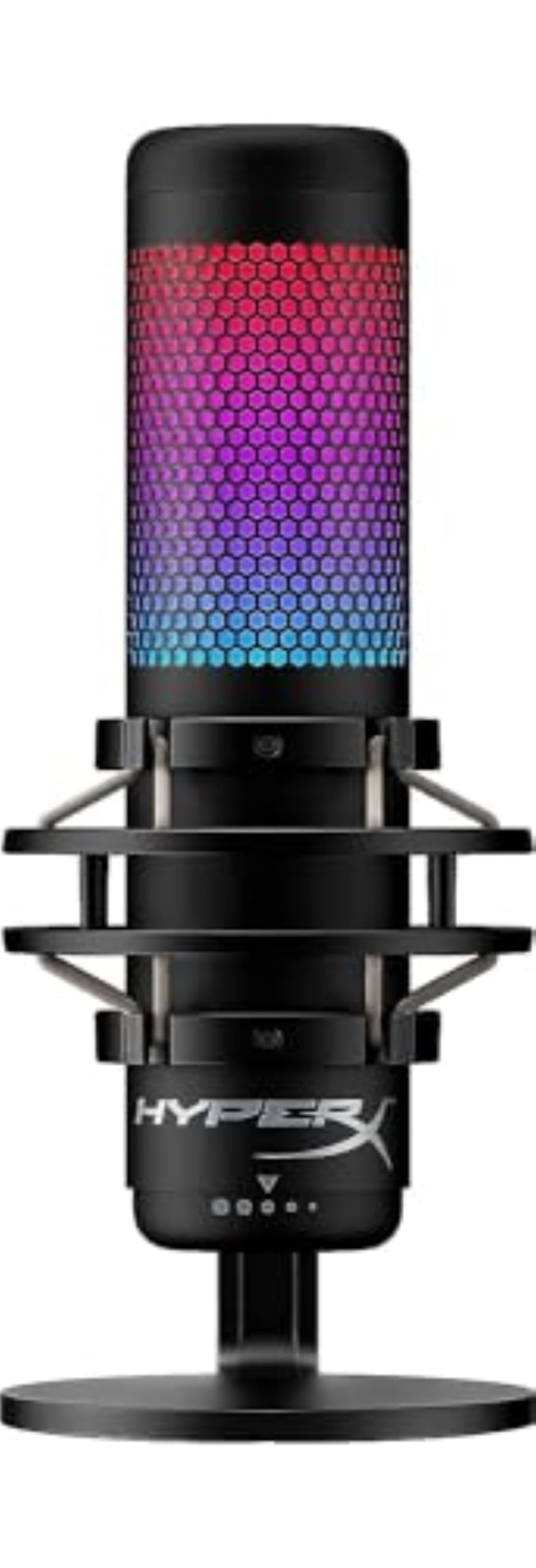 HyperX QuadCast S RGB USB Condenser Microphone for PC, PS4, PS5 & Mac - Anti-Vibration Shock Mount, 4 Polar Patterns, Pop Filter & Gain Control - Perfect for Gaming, Streaming, Podcasts, Twitch, YouTube & Discord - Ideal for Home Studios & Professional Content Creation