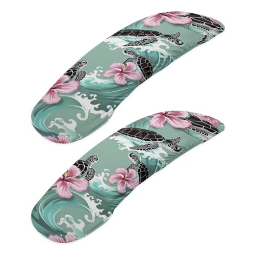 Turtle Hibiscus - Green and Pink