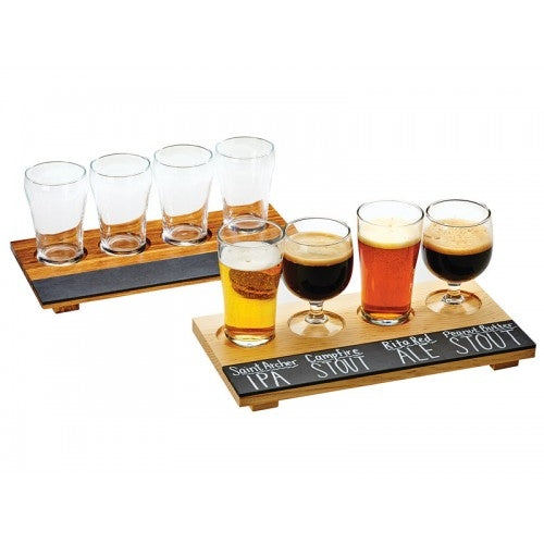 Cal Mil 2063 Madera Write On Beer Tasting Board - Natural Wood Charcuterie Cheese Platter (12