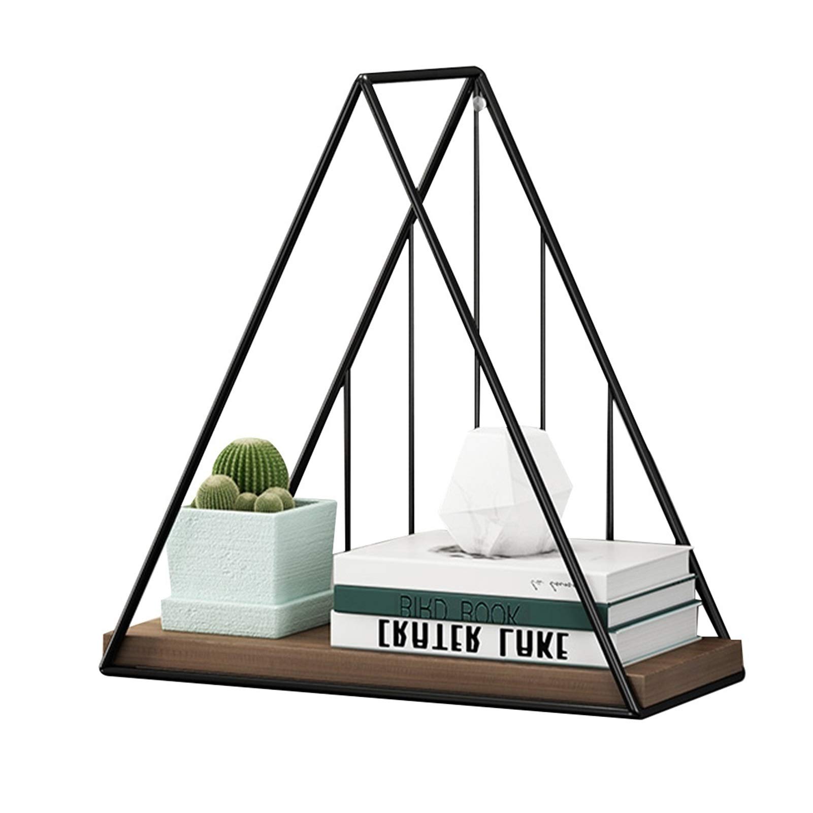 Black Floating Shelves for Wall - 25x11x25.5cm No-Drill Wall Mounted Shelves - Modern Home Decor, Bedroom Storage, Student Dorm Organization - Perfect for Books, Plants & Decorative Display