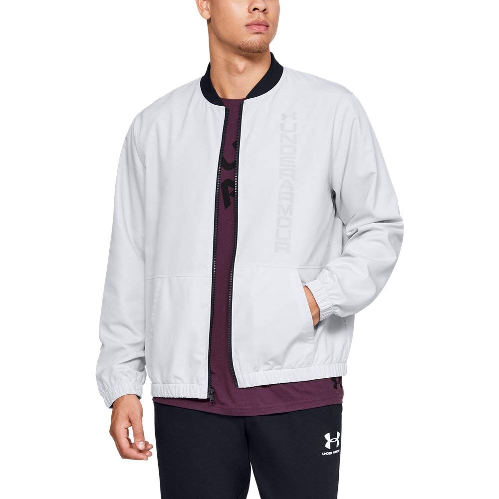Under Armour Men's Unstoppable Essential Bomber Jacket - Lightweight Water-Resistant Windbreaker for Running, Training & Outdoor Activities