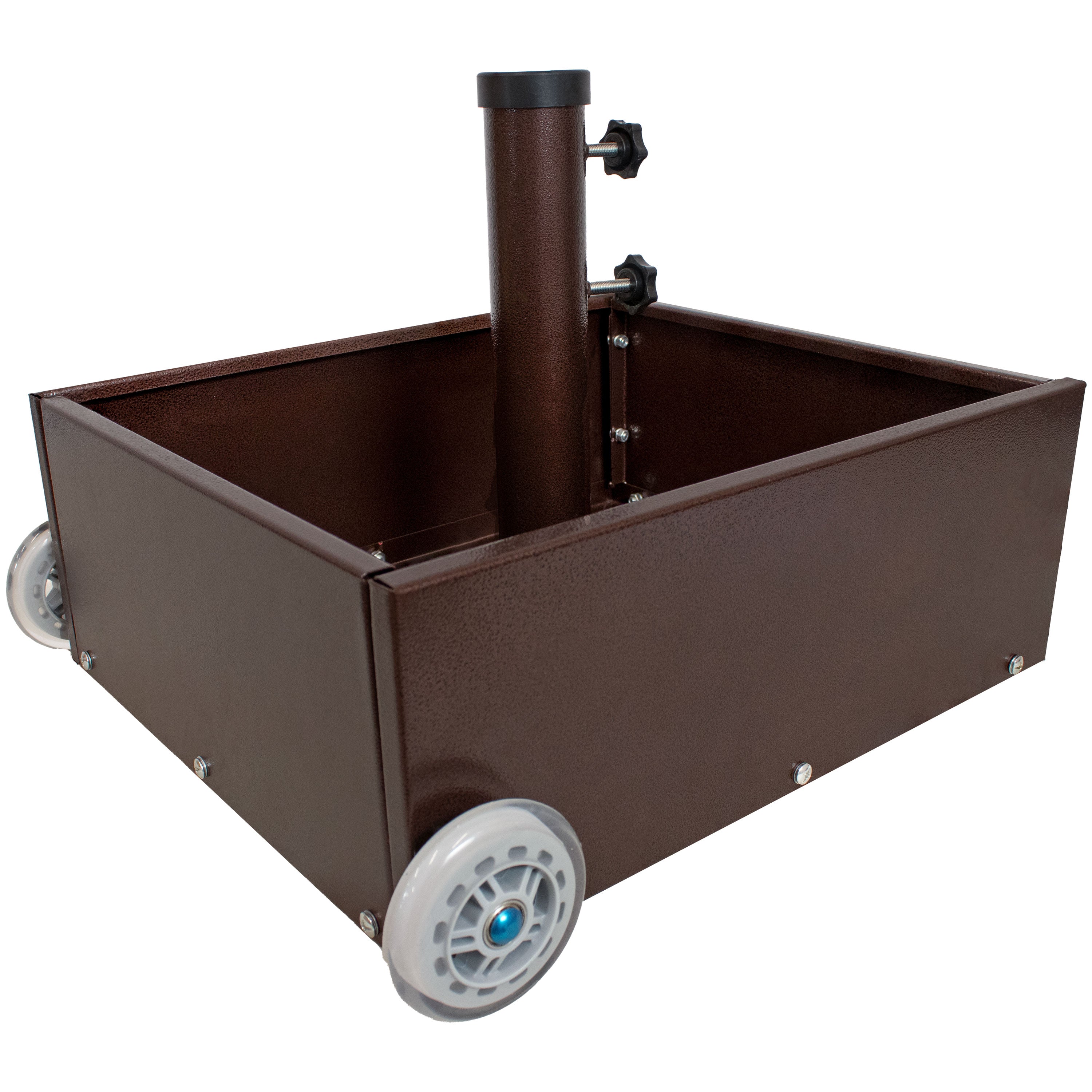 Heavy Duty Patio Umbrella Stand with Wheels & Planter - Outdoor Garden Decor for Poolside, Deck, Backyard, and Patio Use