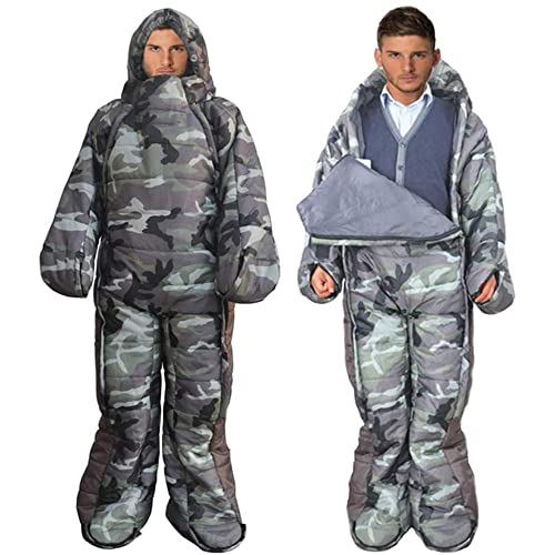 Ultralight Windproof Adult Sleeping Bag for Winter Camping - Wearable, Lightweight & Cold Protection - Perfect for Hiking, Backpacking, Climbing & Outdoor Adventures (XL Size)