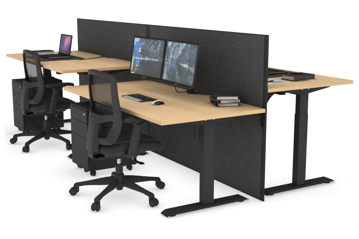 Adjustable Height 4-Person Workbench - 1200L x 800W with Cable Management | Perfect for Office, Workshop & Garage Workspaces