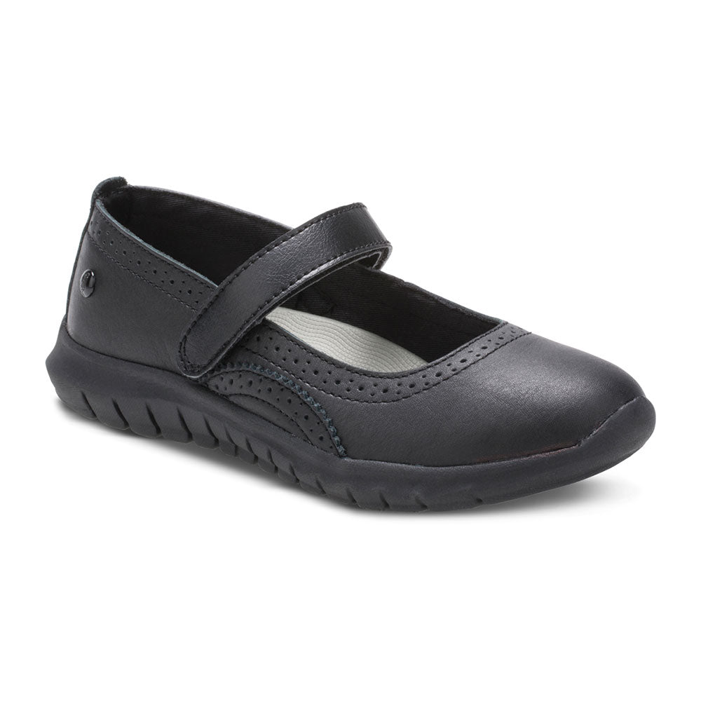 Hush Puppies Women's Black Flote Tricia Mary Jane Shoes - Comfortable & Stylish for Work, Casual Wear & Everyday Use