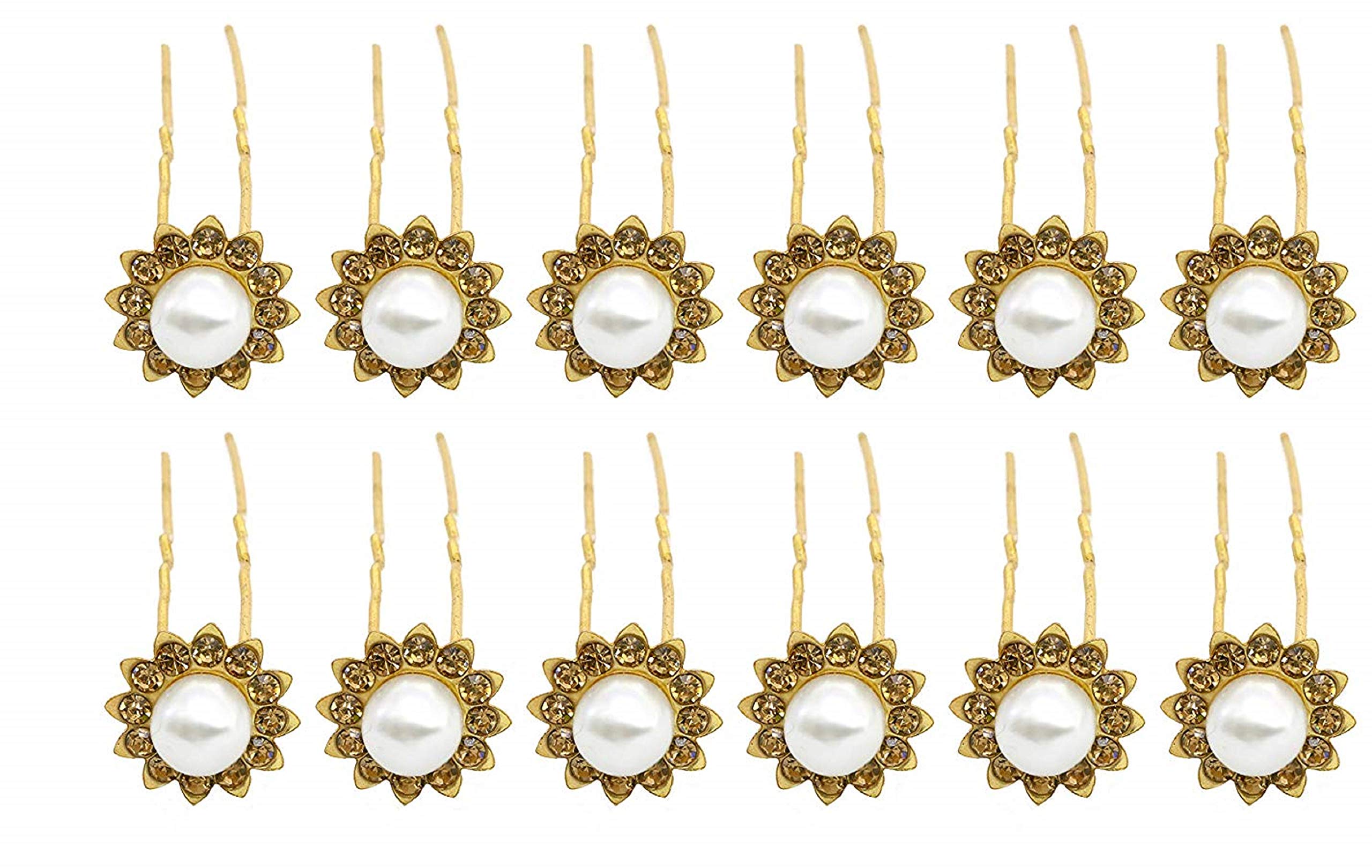 Paradise® Hair Pins for Women - 12 Pack Bridal Hair Accessories Set for Weddings, Parties & Special Occasions | Secure Updo & Bun Styling for Women & Girls