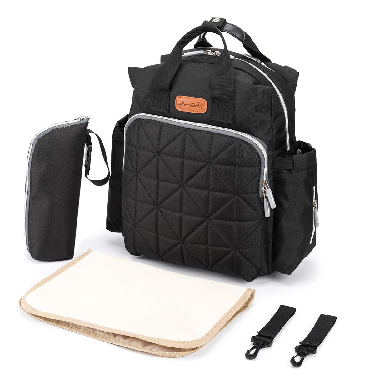 Waterproof Baby Diaper Bag Backpack with Changing Pad - Stylish & Spacious for Travel, Daycare & On-the-Go Parents (Black) | Perfect for Newborn Essentials, Outings & Baby Care Trips