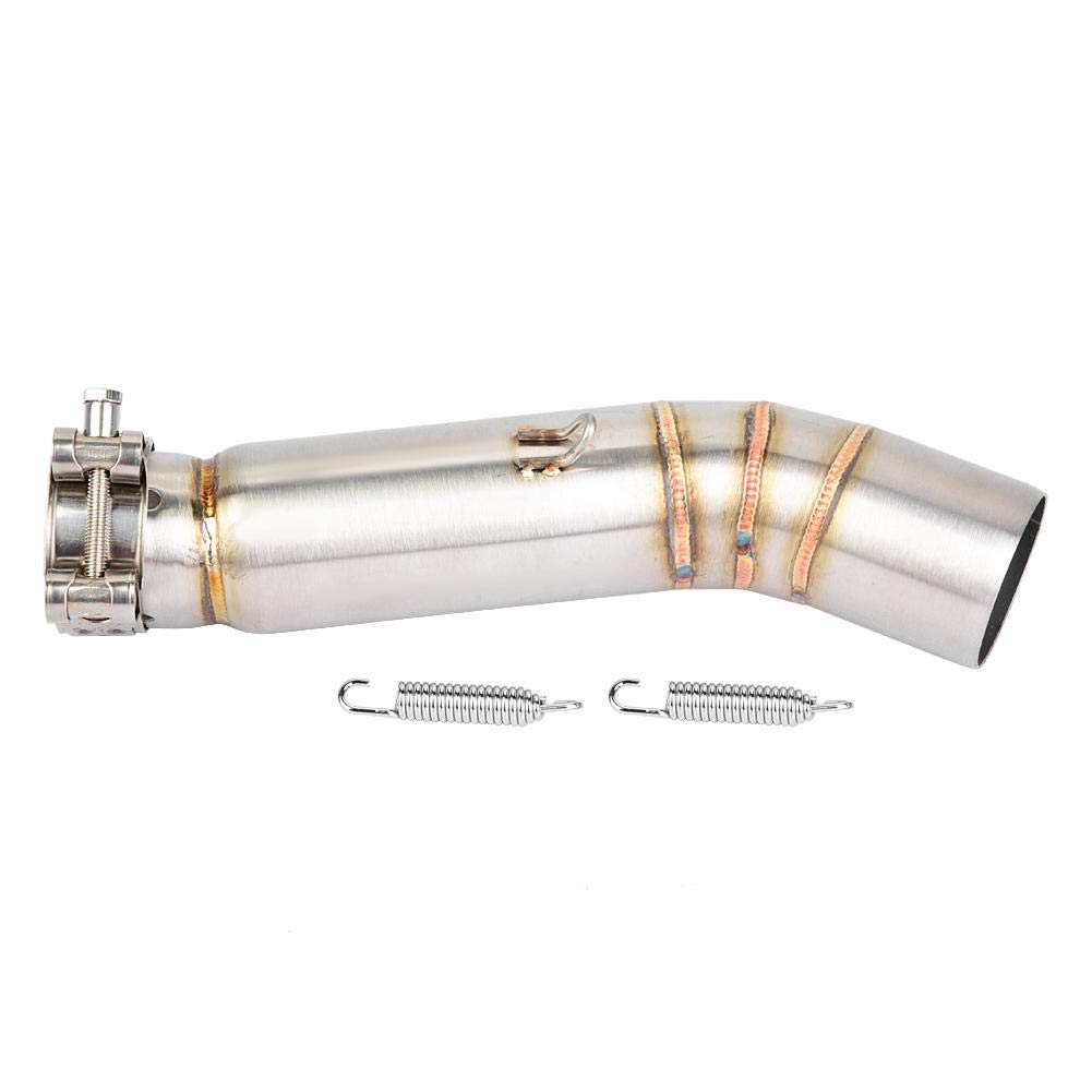 Stainless Steel Motorcycle Exhaust Mid Pipe Connector - Compatible with Honda CBR400R CBR500R (2013-2015) | High-Performance Replacement Part for Enhanced Exhaust Flow | Perfect for Street Riding and Performance Upgrades