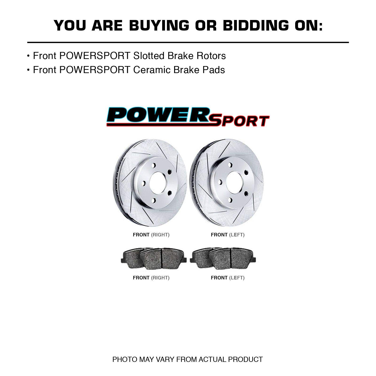PowerSport Premium Ceramic Front Brake Pads & Rotors Kit - Compatible with 2017-2019 Porsche Macan | High-Performance Braking System for Sport Driving & Daily Commutes