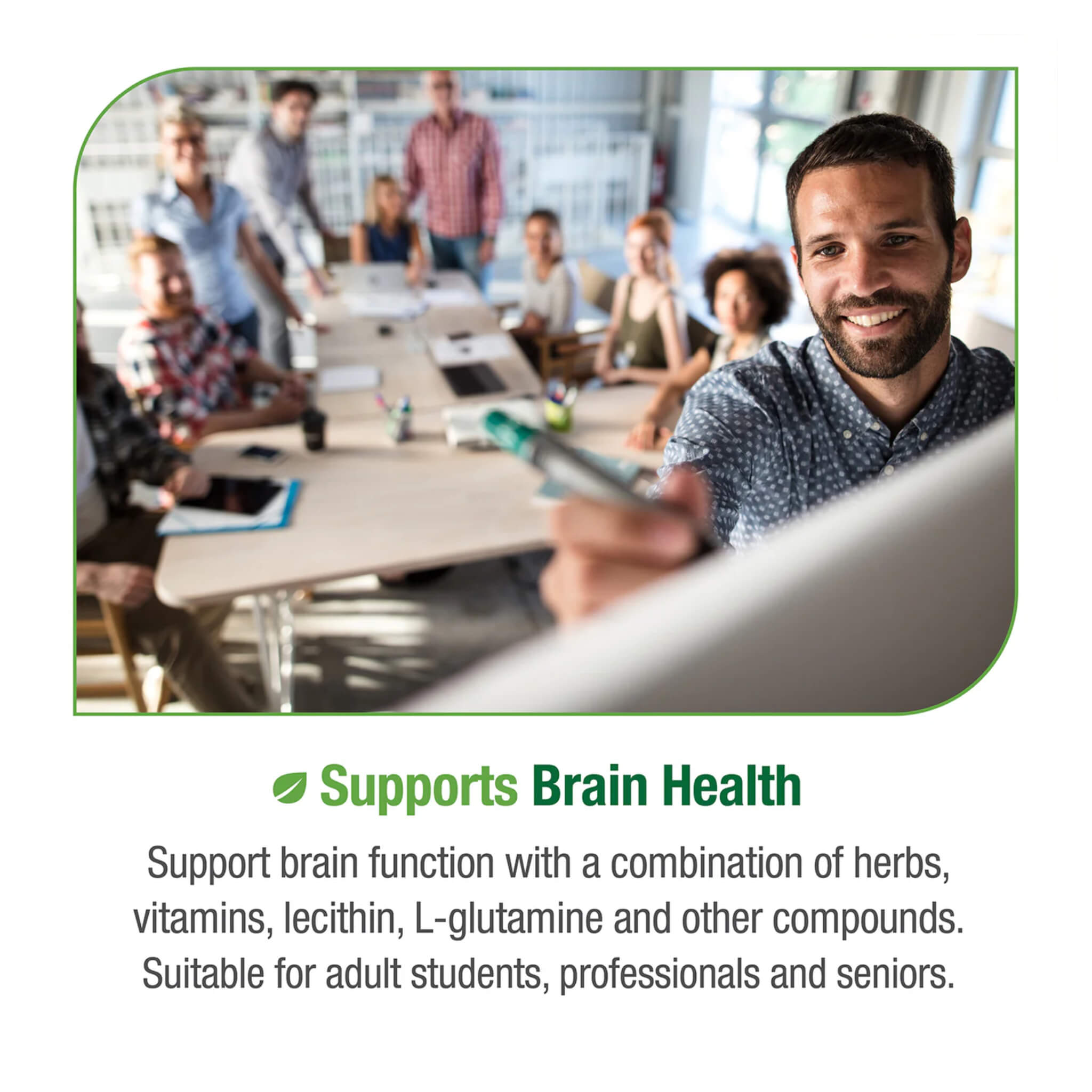 Super IQ Brain Function Supplement - 60 Capsules for Memory, Focus & Cognitive Support - Enhance Mental Clarity for Work, Study & Daily Life