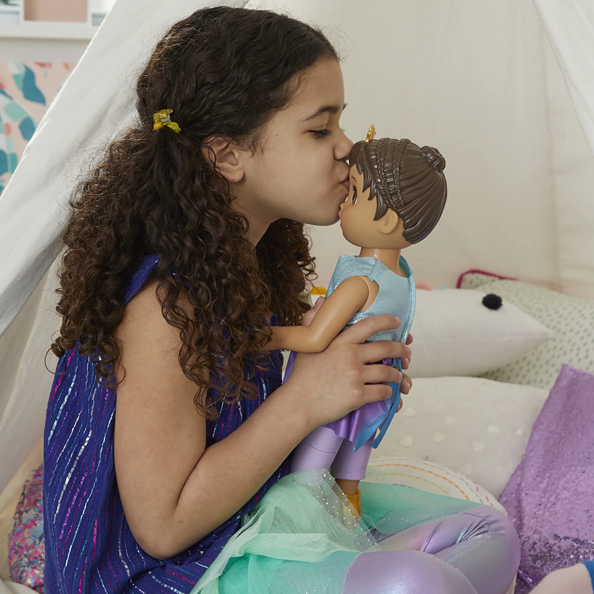 Baby Alive Princess Ellie Grows Up! Interactive Doll with Brown Hair & Accessories - 18