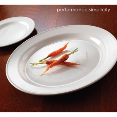 Steelite V0085 Simplicity Slimline Dinner Plates - Set of 24 White Porcelain Plates for Restaurants, Catering & Home Dining | Elegant & Durable Tableware
